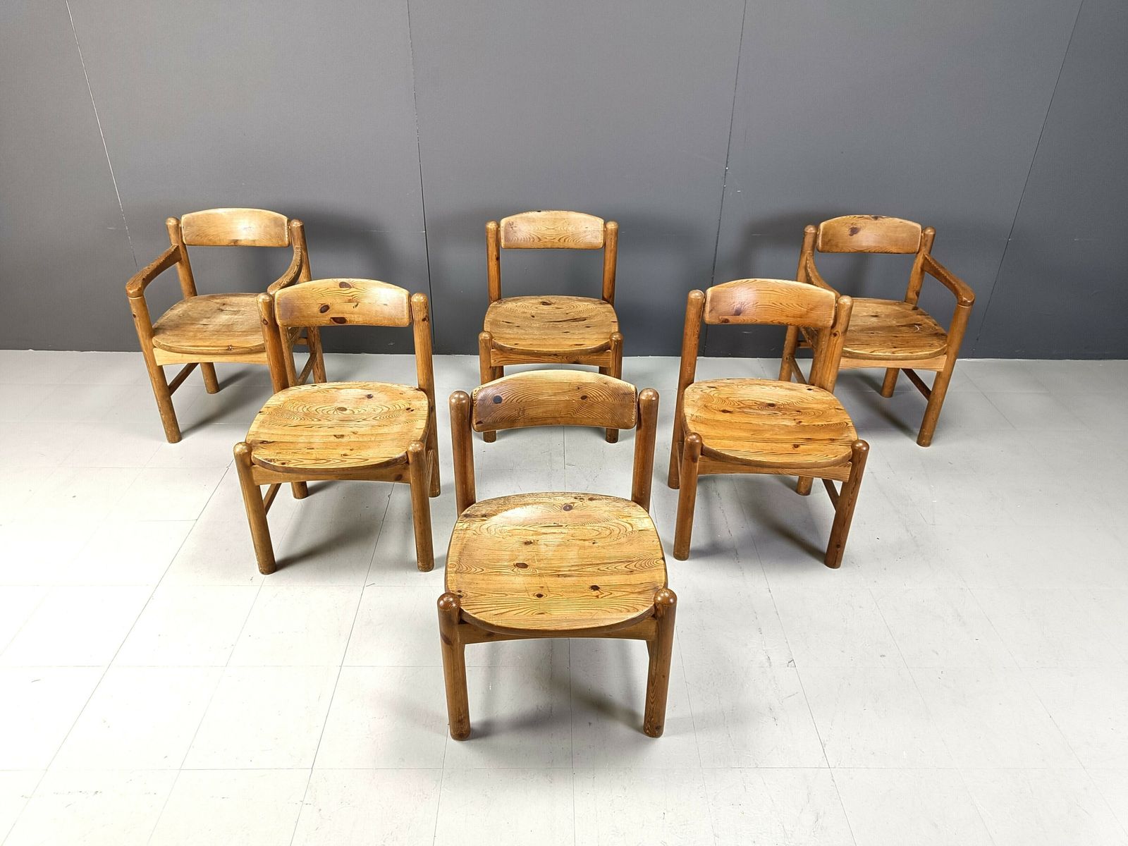 Rainer Daumiller Pine Wood Dining Chairs For Hirtshals Savvaerk   Set Of 6   1970s photo for sale