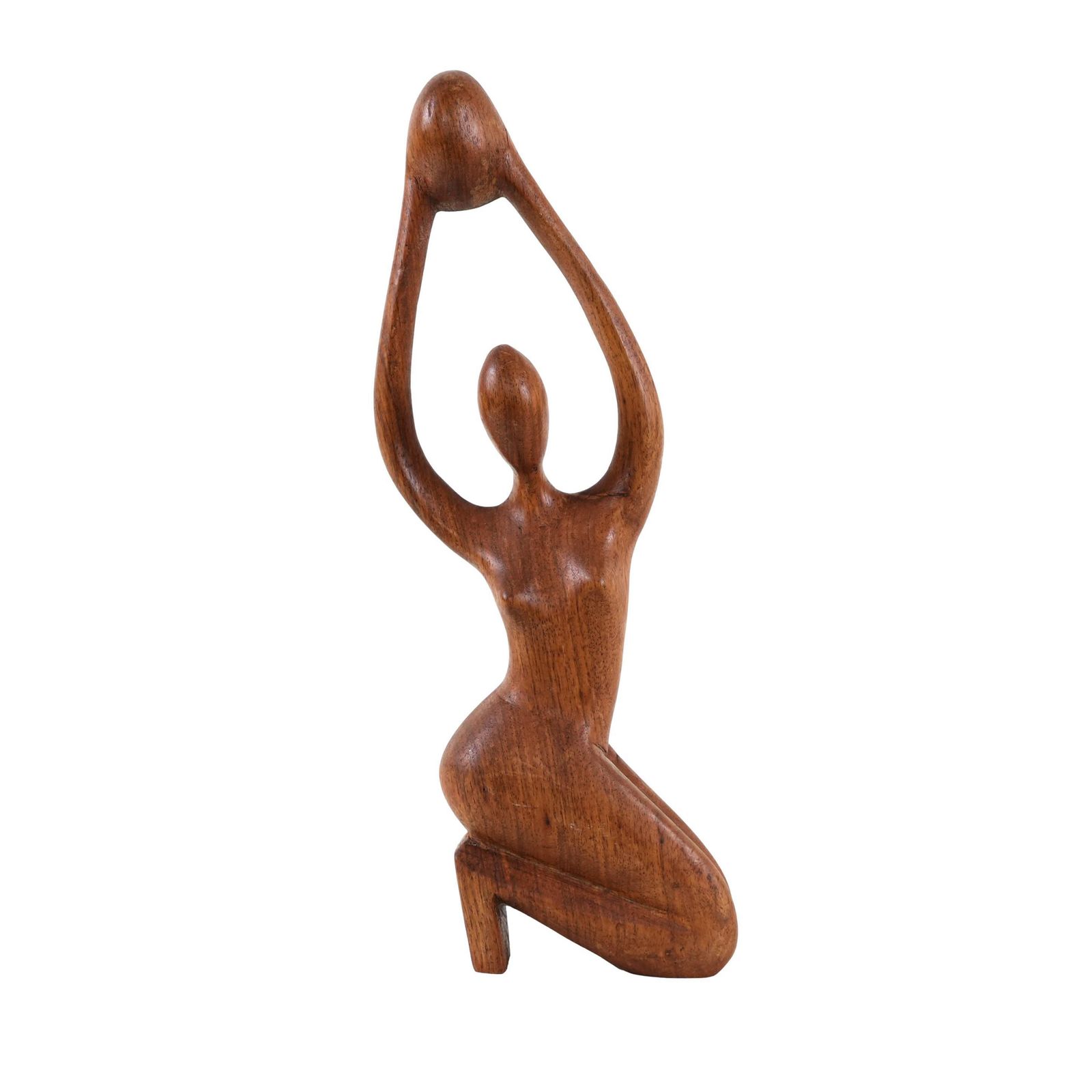 Teak Sculpture Woman, Danish Design, 1970s, Made In Denmark