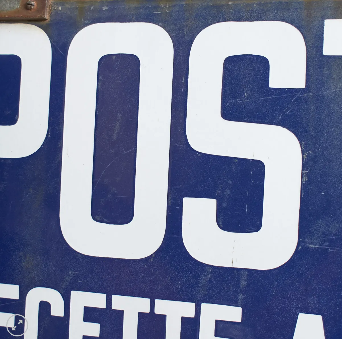 Antique French Enamel Post Office Metal Sign photo Art
