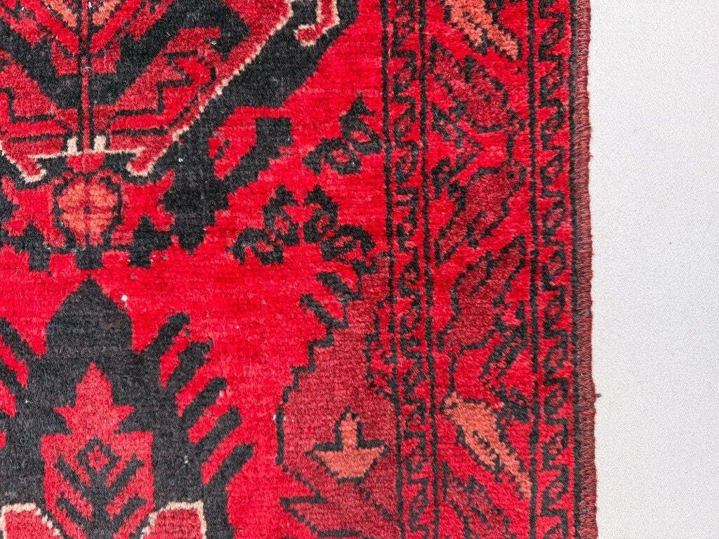photo for sale Afghan Runner Narrow 150x50 Cm, Vintage Turkoman Ersari Rug 2532