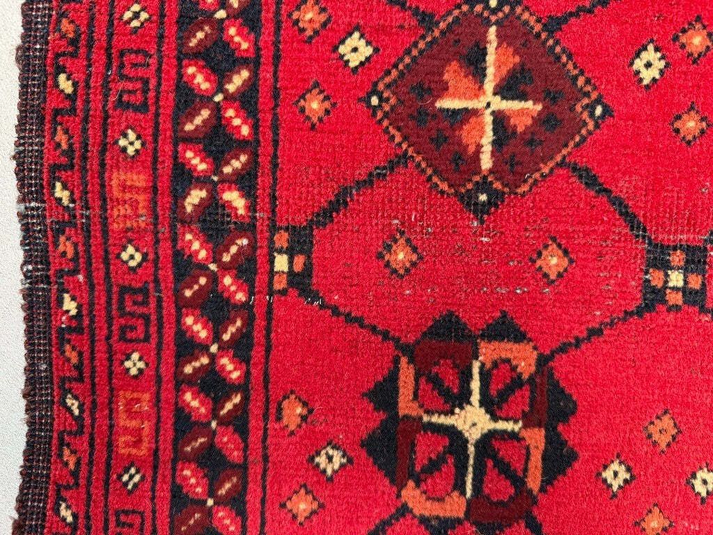 photo furniture Afghan Runner Narrow 150x54 Cm, Vintage Turkoman Ersari Rug