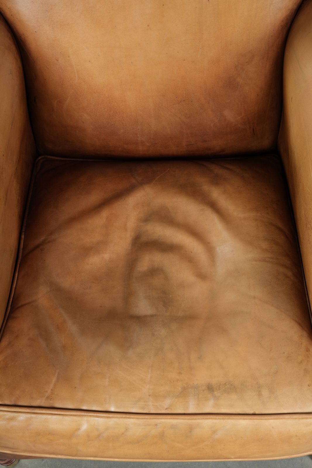 Beautiful And Comfortable Armchair Made Of Cowhide Leather With A Characterful And Charming English Look. photo vinterior