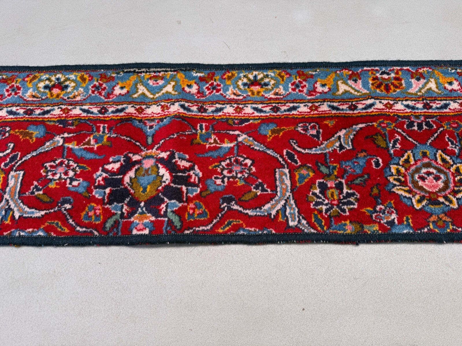 Tribal Narrow Runner 295x30 Cm Wool Vintage Hallway Rug, Red 2534 photo 175.0