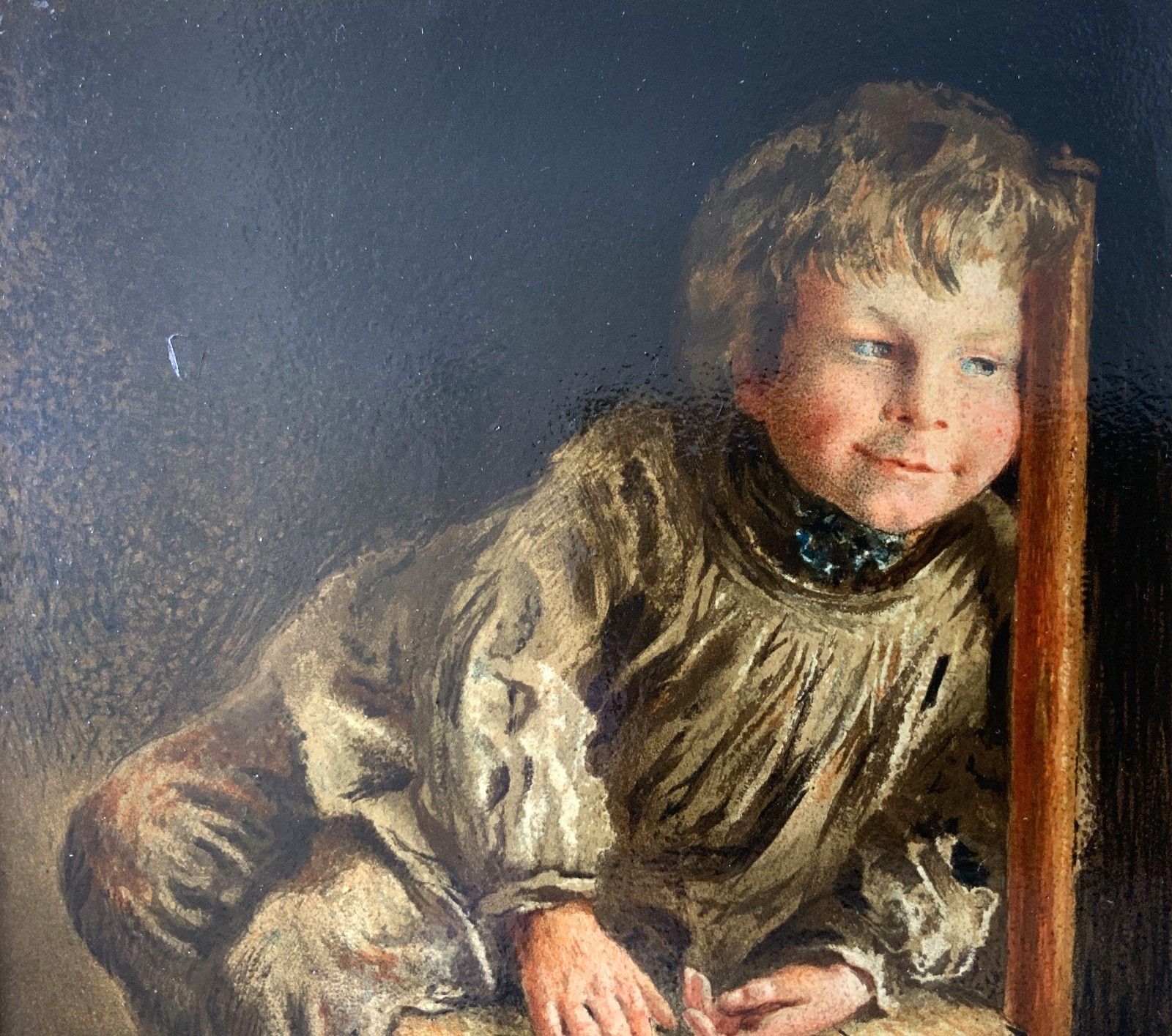 Beautiful 19th Century Victorian Gilt Framed Portrait Oleograph Picture photo for sale