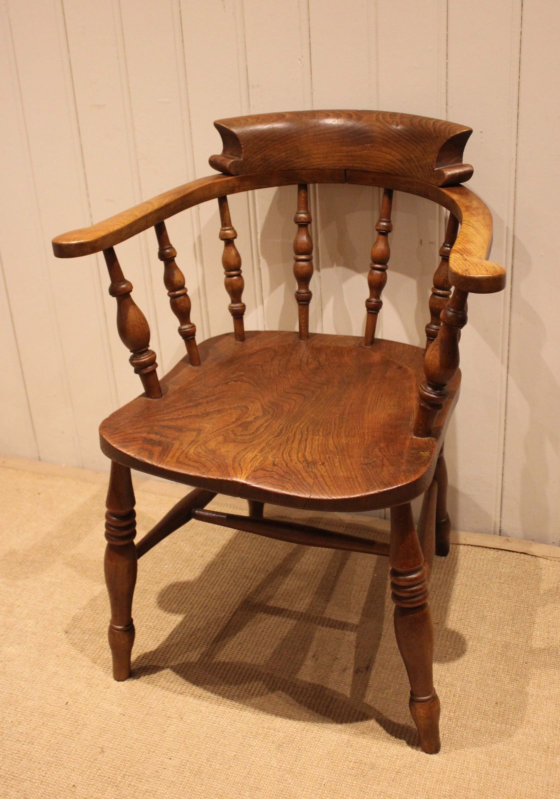 Late 19th Century Smokers Bow Armchair photo for sale