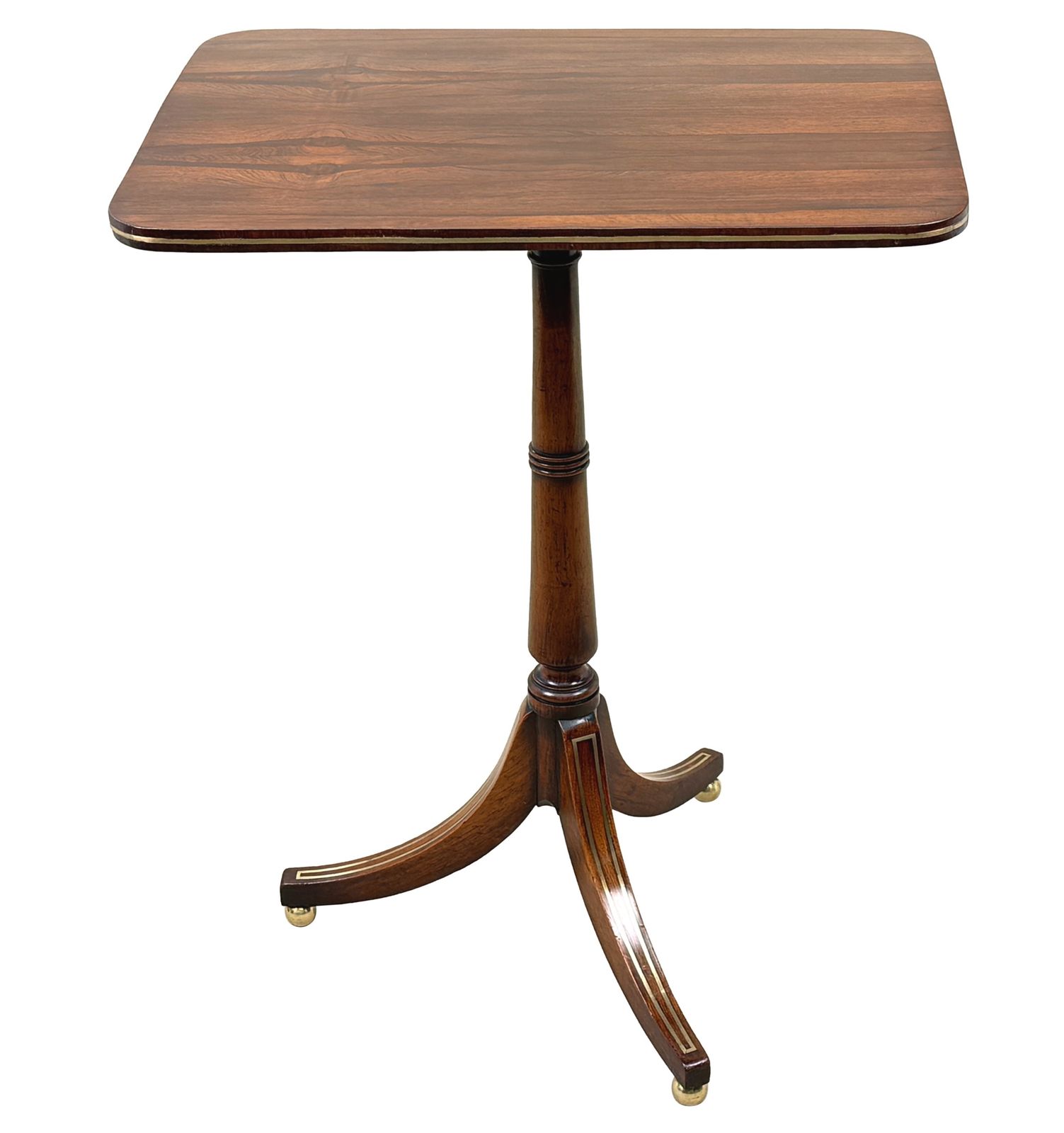 3500.0 Table d'appoint Regency en palissandre et laiton fileté, XIXe siècle (Angleterre, vers 1820) photo