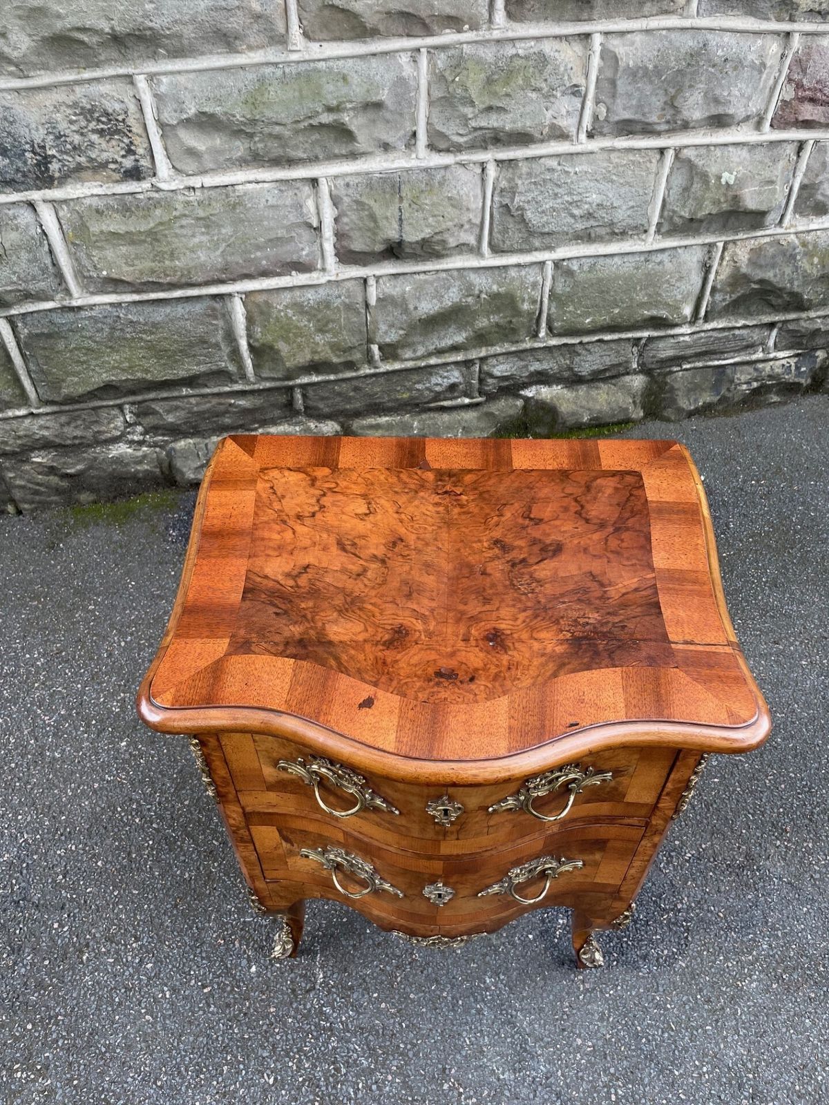 Antique Serpentine Burr Walnut Chest Of Drawers photo buy