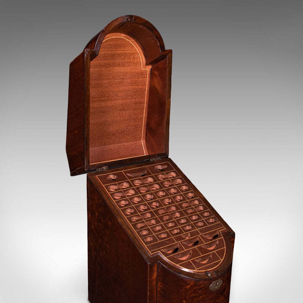 photo for sale Antique Knife Box, English, Kitchen Organiser, 46 Item Cutlery Storage, Georgian