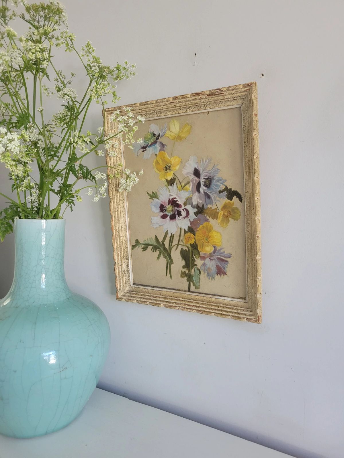 Wild Anemones  Original French Floral Oil Painting photo 265.0