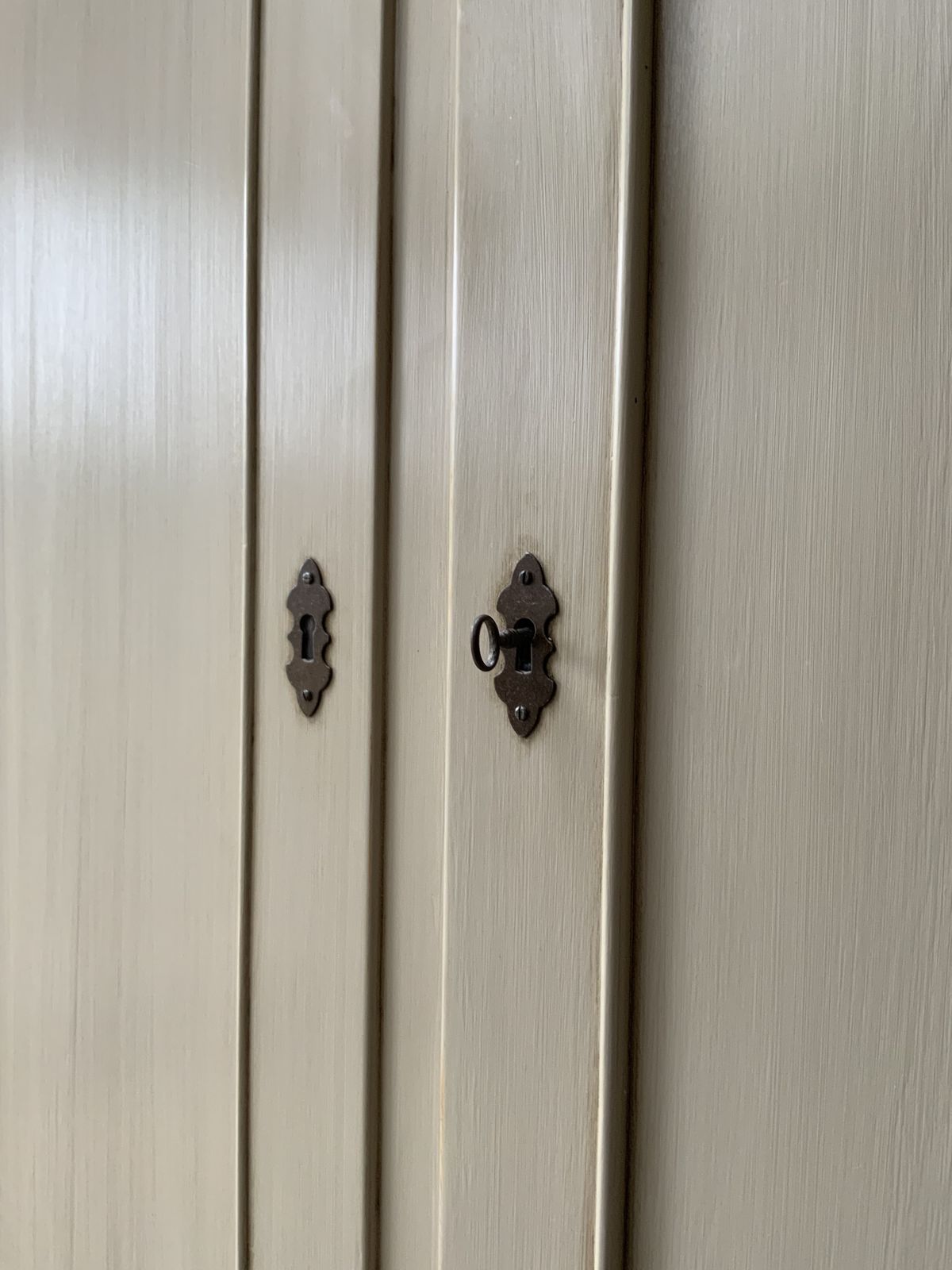 Restored Antique Pine Continental Knockdown Wardrobe Armoir Painted photo vintage