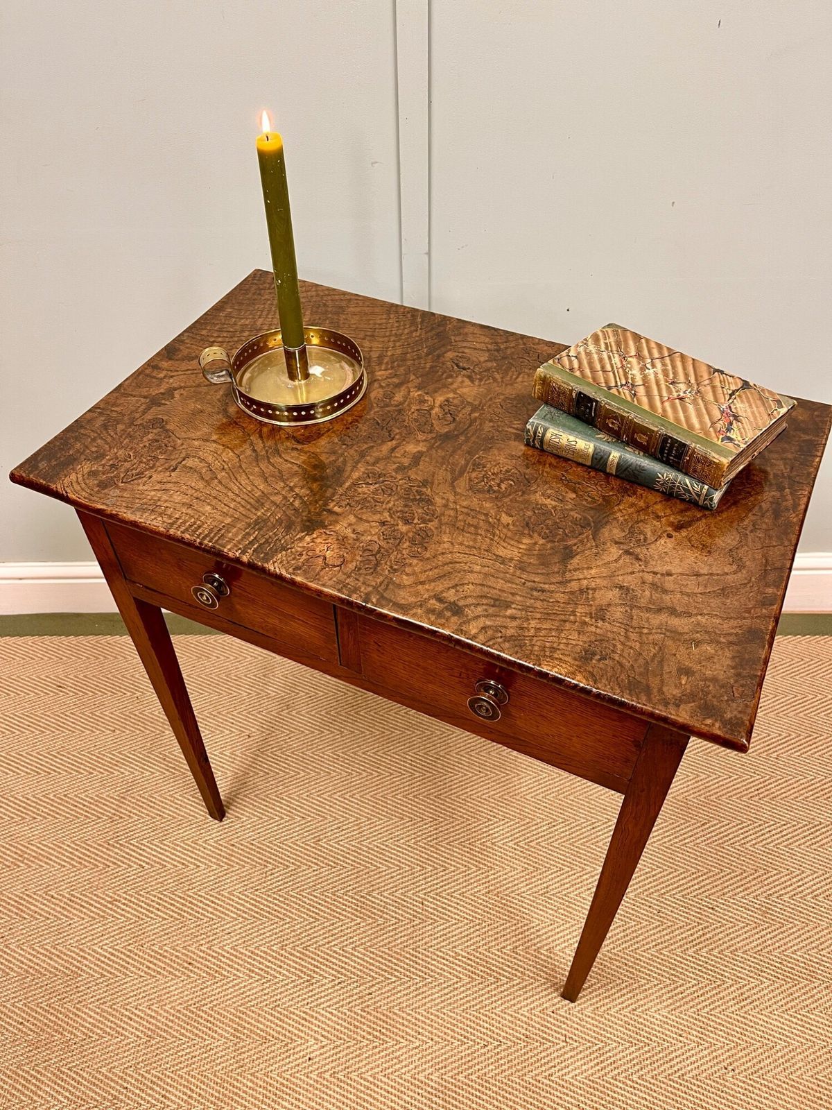 19th Century Burr Ash Side Table photo furniture