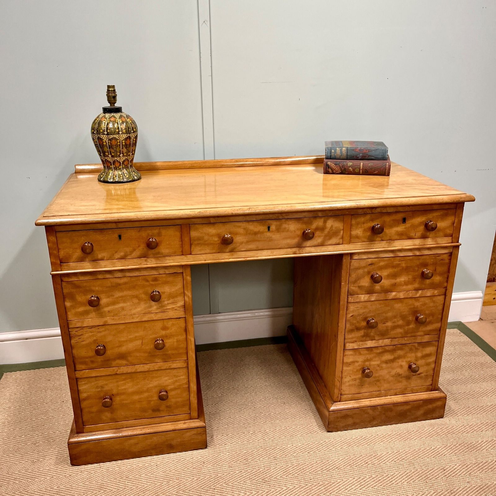 19th Century Satin Birch Heal And Son Desk photo for sale