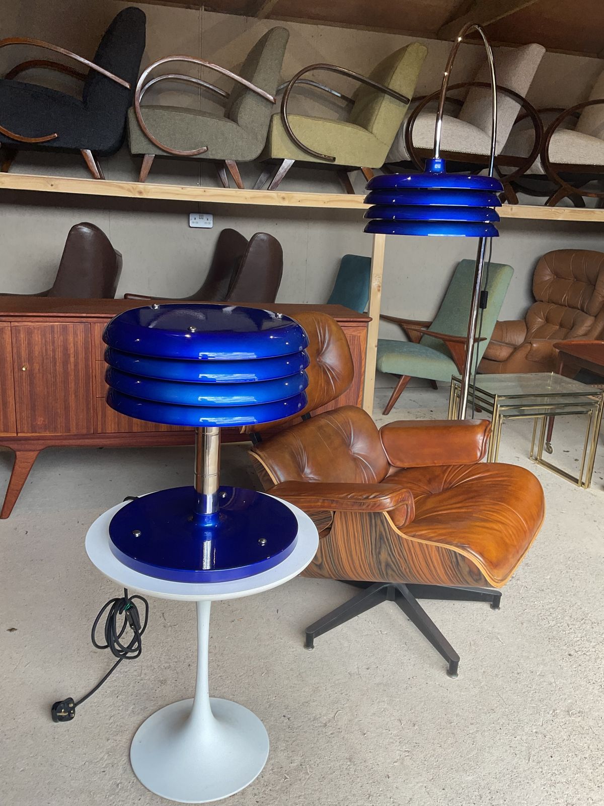 Bauhaus Mid Century Floor Lamp & Desk Lamp By Tamás Borsfay 1970s photo buy