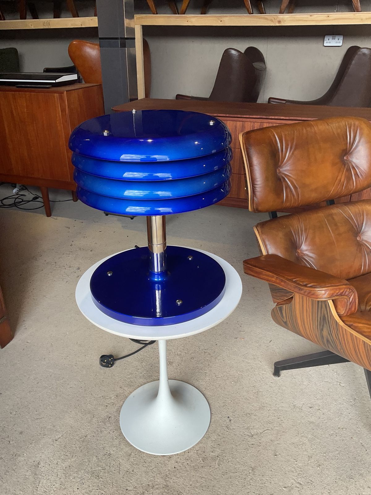 Bauhaus Mid Century Floor Lamp & Desk Lamp By Tamás Borsfay 1970s photo vintage