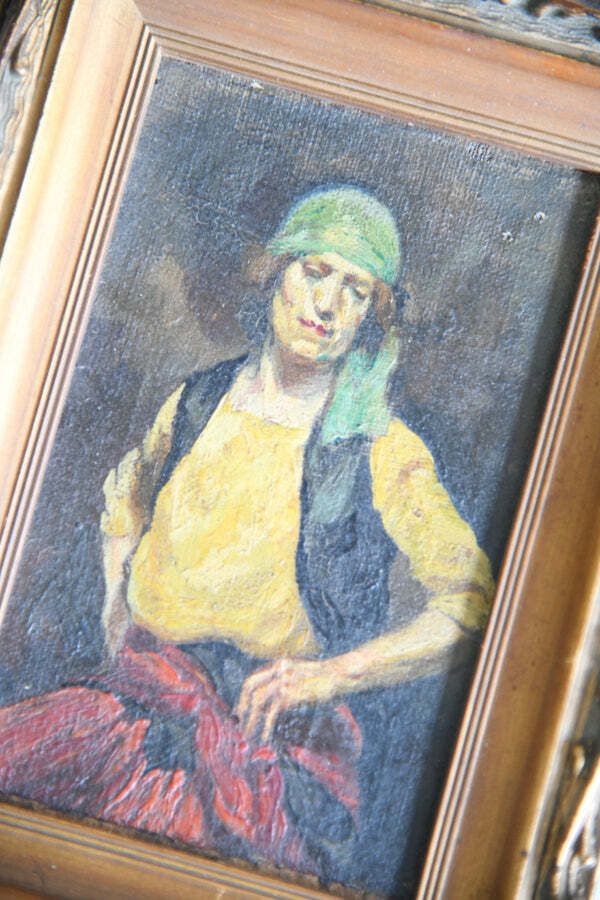 The Gipsy No 3 Small Oil Painting photo Art