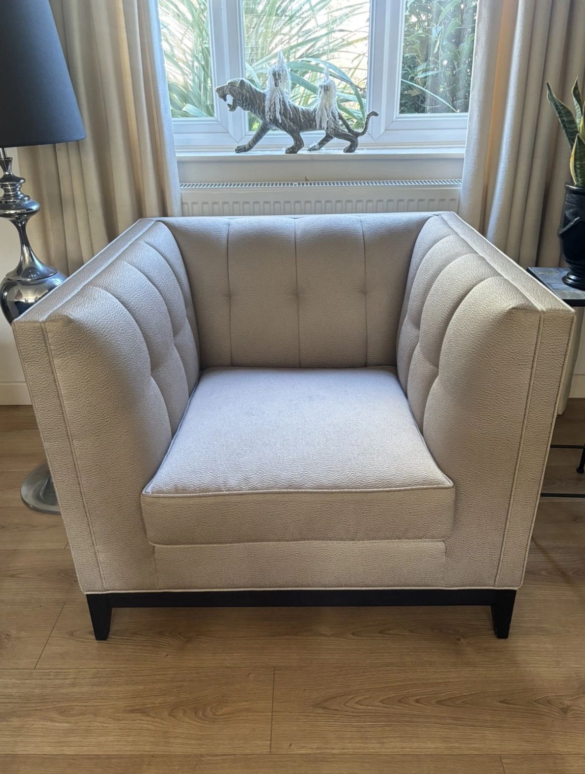 Stunning Alexander Armchair With Fabric 'Element Biscuit'   Rrp £3400 photo furniture