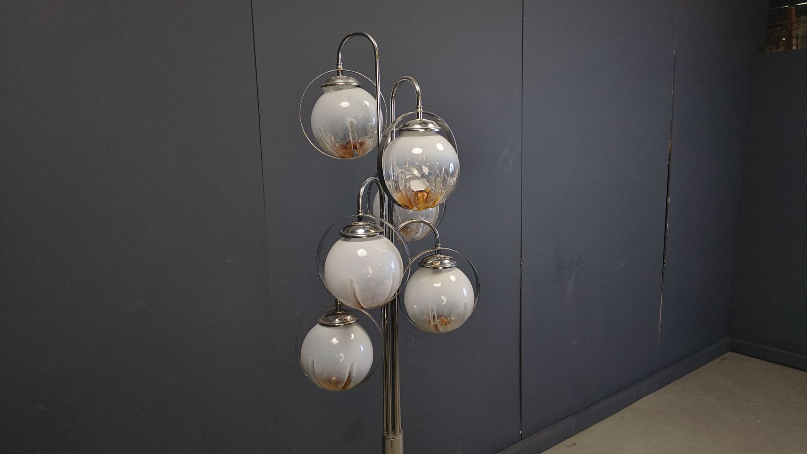 Vintage Murano Glass Floor Lamp By Mazzega, 1970s photo vintage