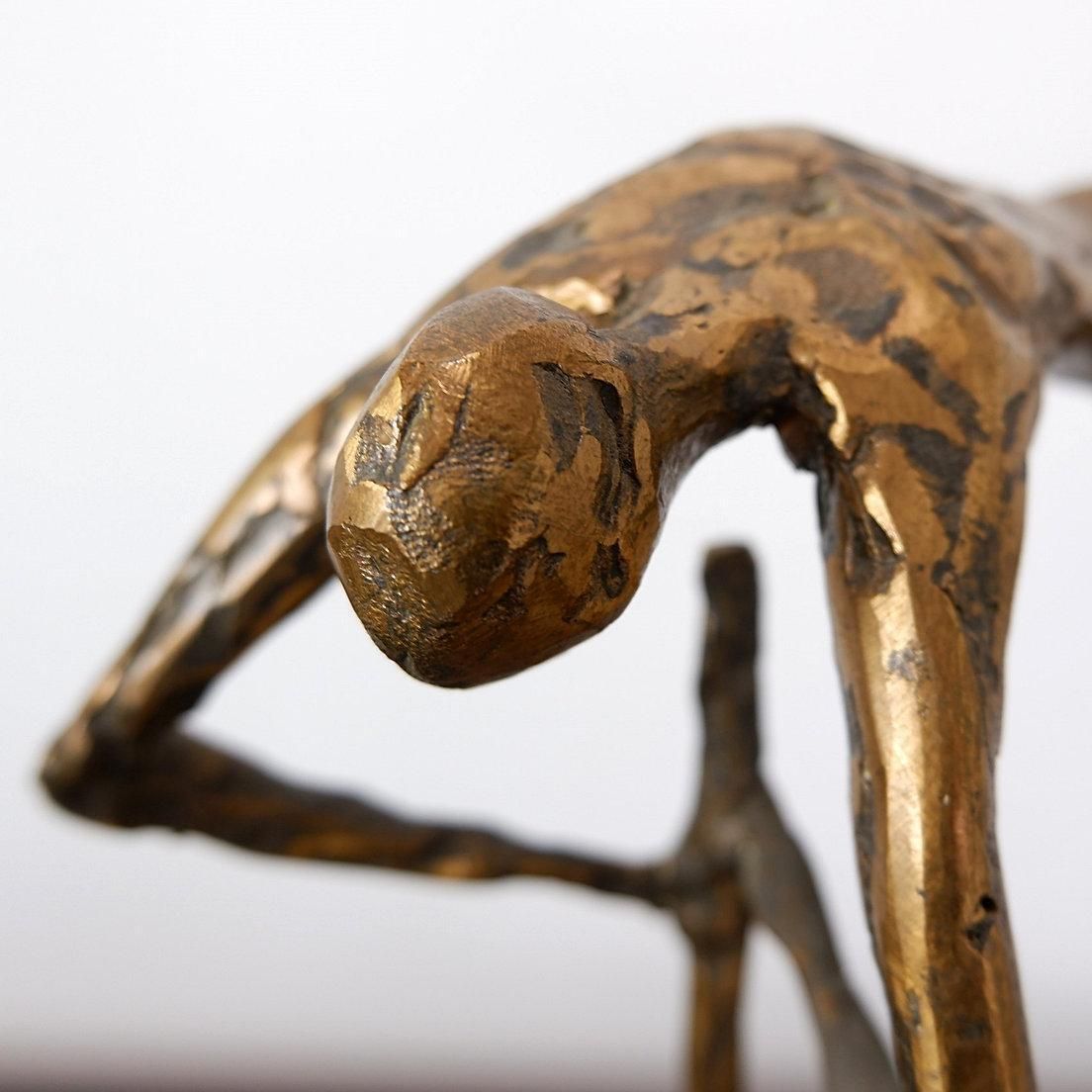Acrobatic Man Bronze Sculpture By Pieter Florizoone (1937 2015)   Belgium photo Art
