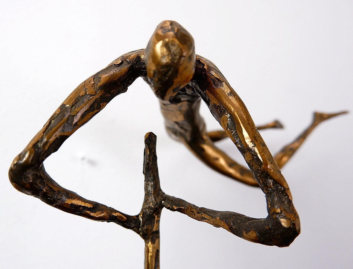 Acrobatic Man Bronze Sculpture By Pieter Florizoone (1937 2015)   Belgium photo 847.0