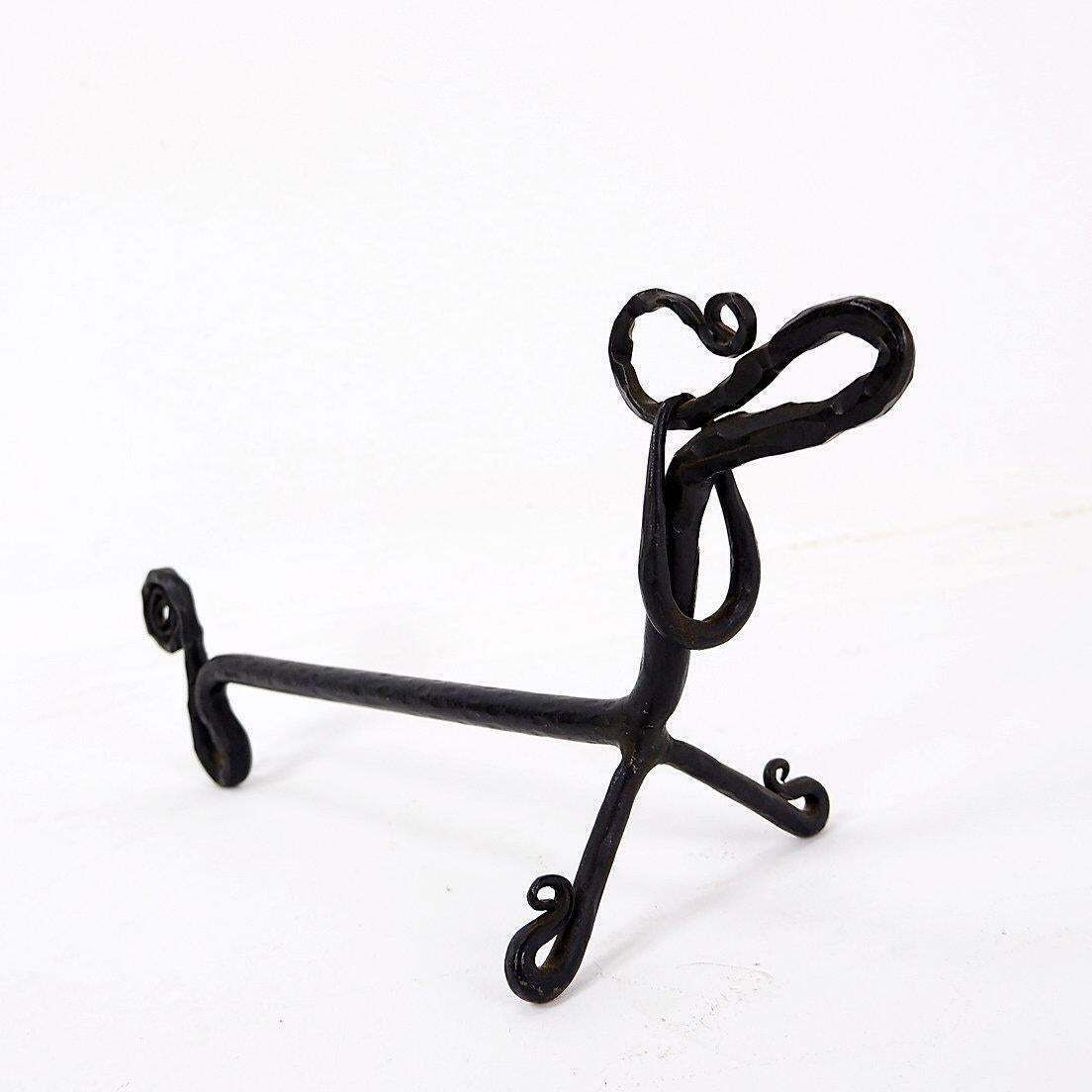 photo furniture Pair Of Wrought Iron Dachshund Andirons   20th Century