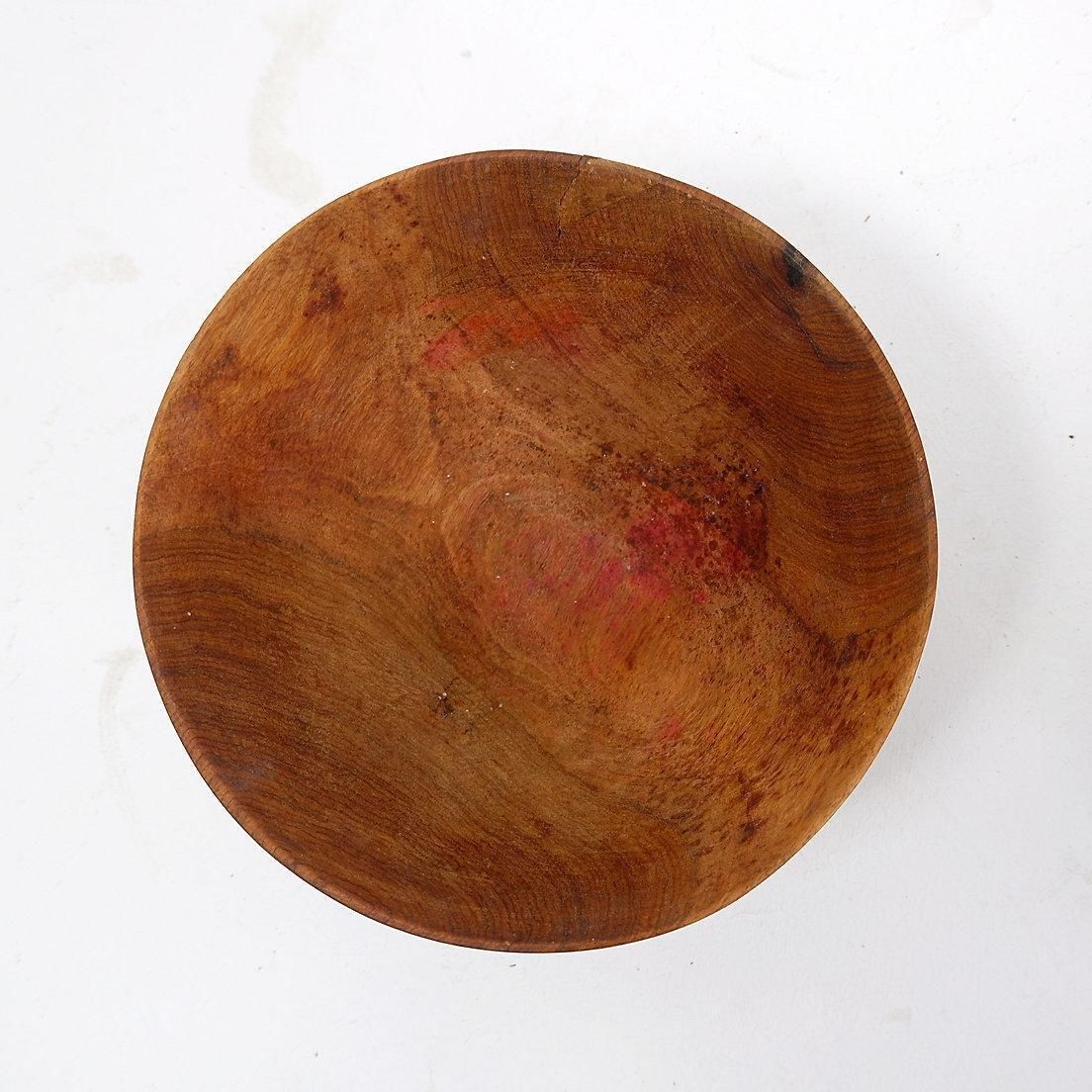 Set Of 3 Wabi Sabi Wooden Cups And Bowls, Folk Art, 20th Century photo buy