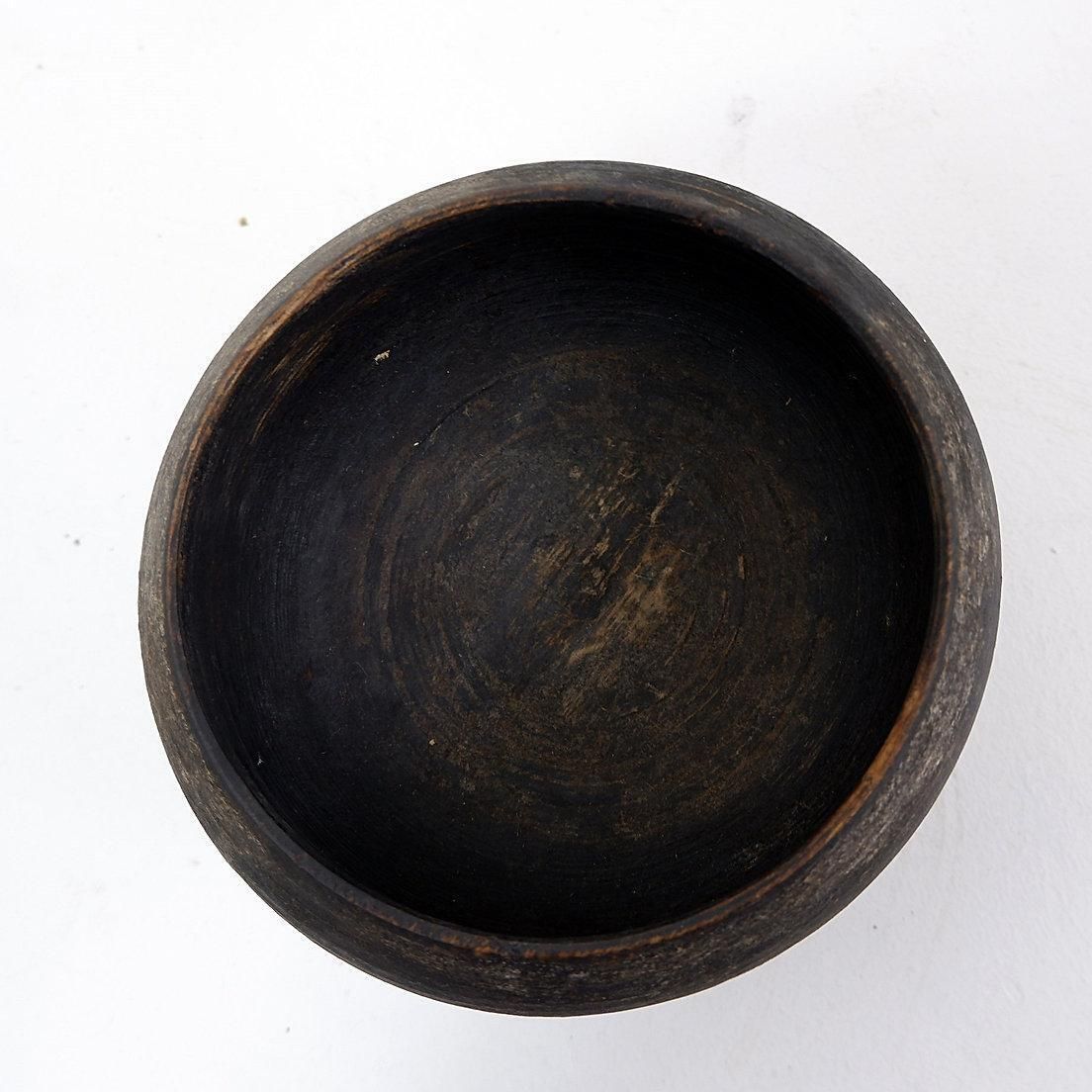 Home Decor Set Of 3 Wabi Sabi Wooden Cups And Bowls, Folk Art, 20th Century photo