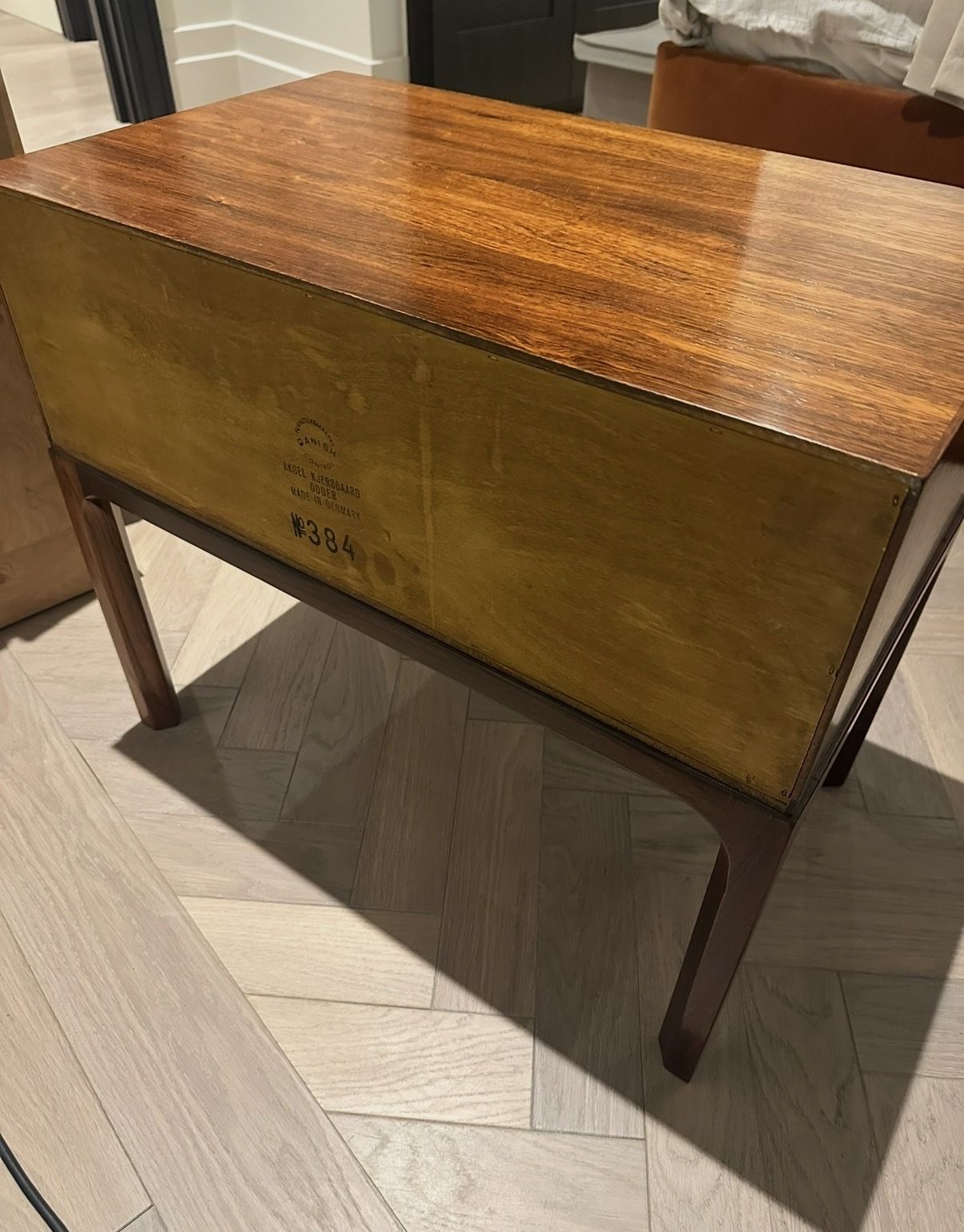 Pair (2 Piece) Danish Mid Century Rosewood Nightstands By Aksel Kjersgaard photo 2500.0