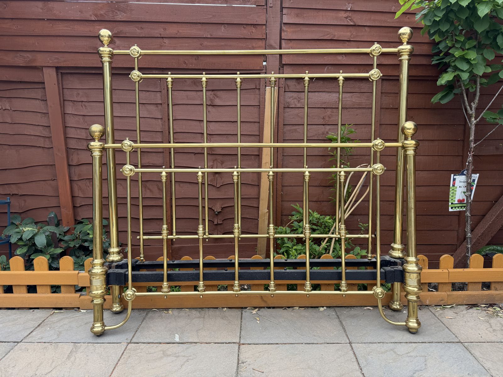 Stunning Victorian All Brass & Cast Iron Double Bed Frame & Base (Spare Of Repair) photo 350.0