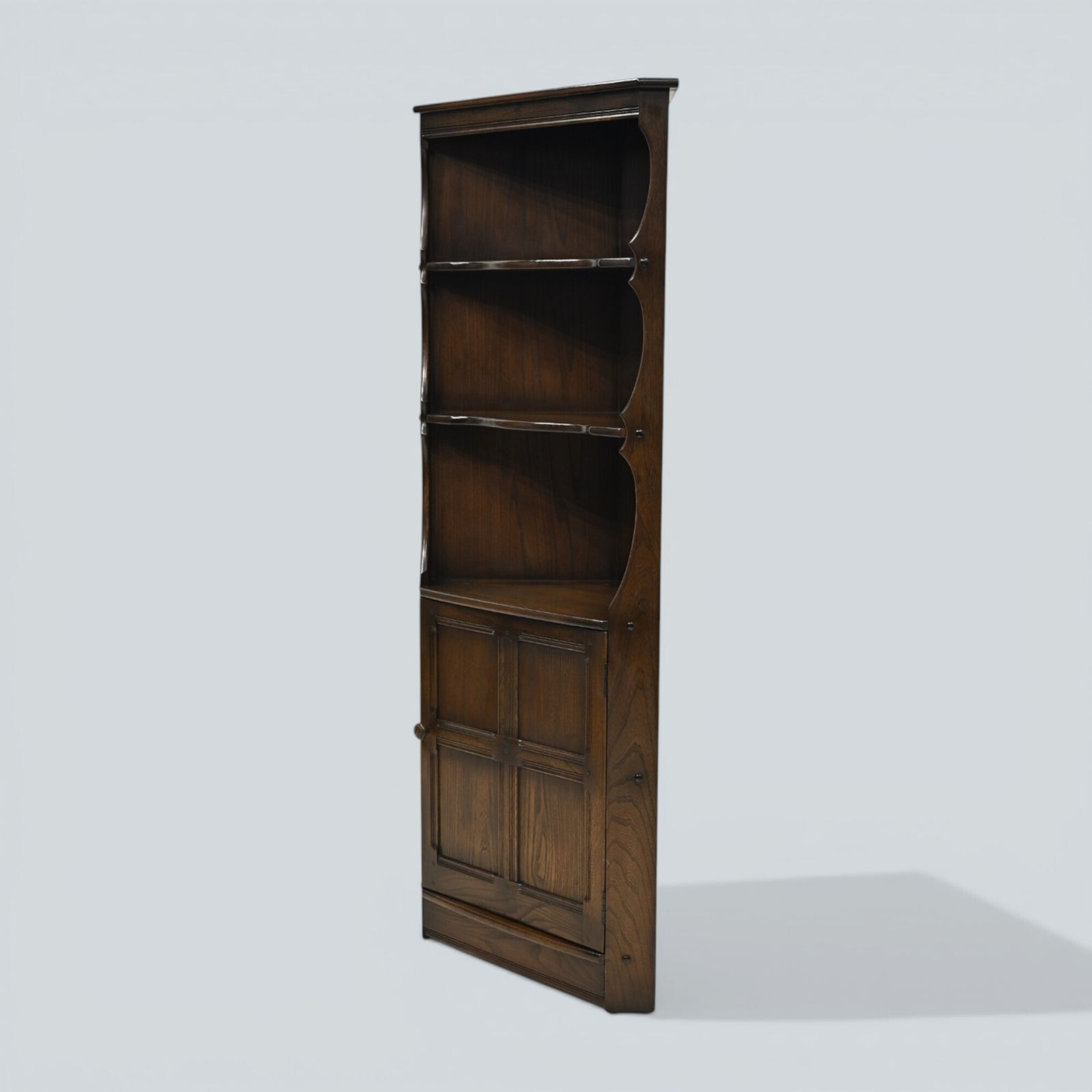 Ercol Elm Corner Cabinet Display Unit Exc Free Uk Delivery photo furniture
