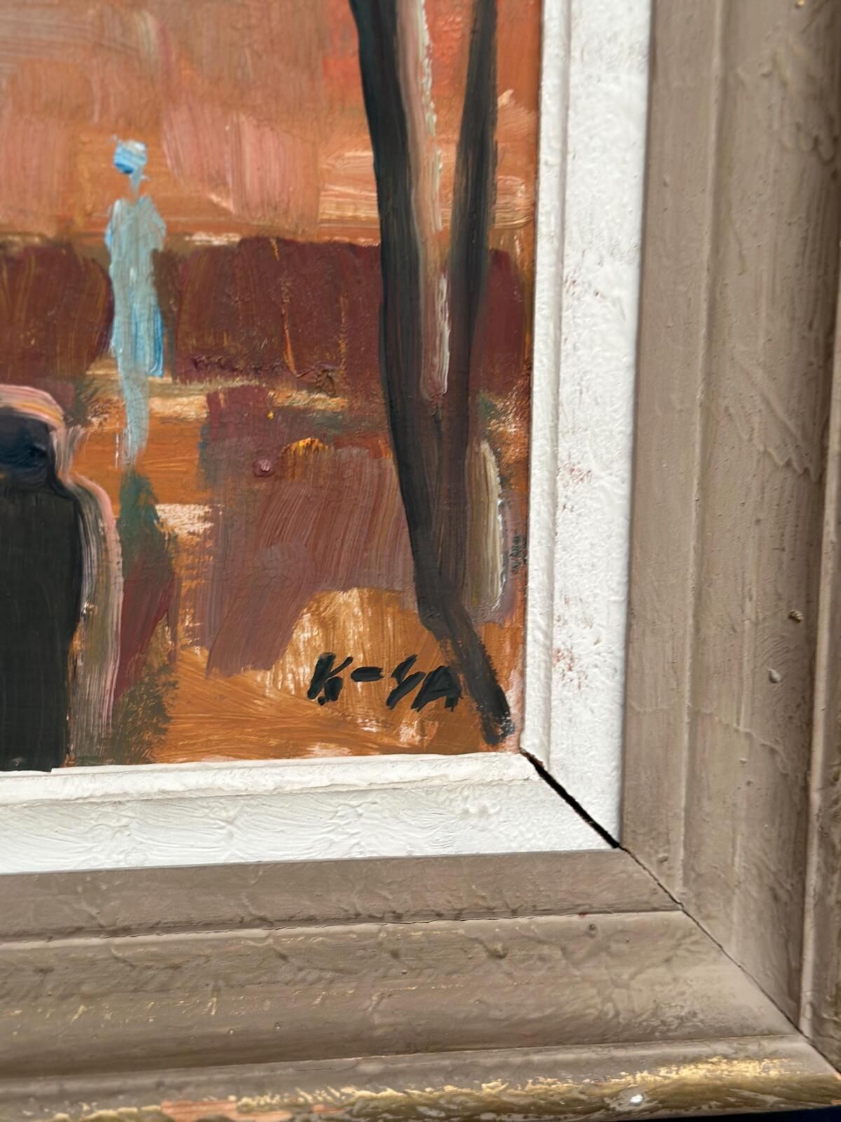 photo furniture Original Mid Century Swedish Oil On Panel – “Farmers” By Karl Göte åson Sernius – Dated 1964 – Vintage & Framed – 55 × 47 Cm (21.7" × 18.5")