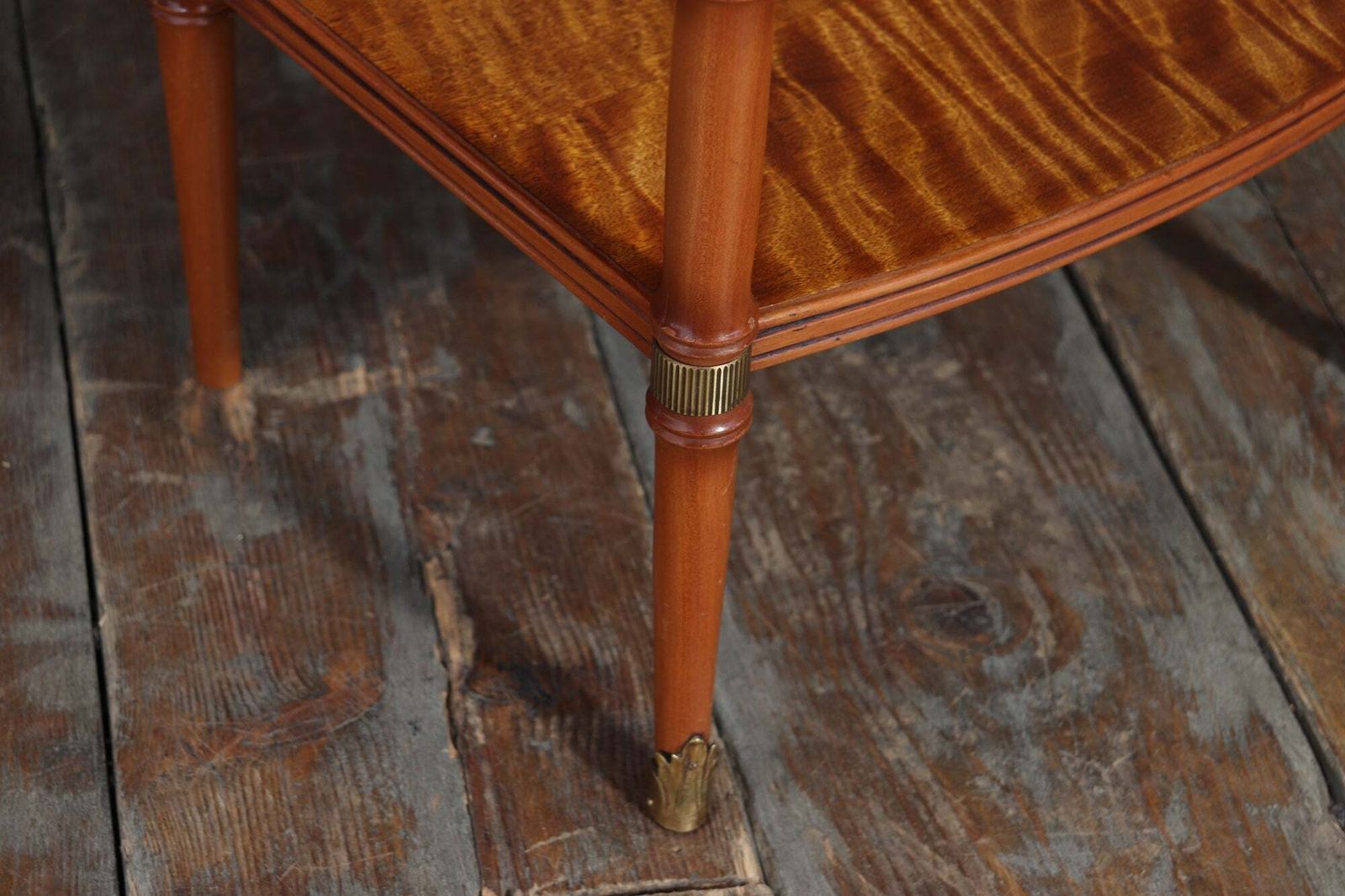 1450.0 Pair Of Faux Bamboo Satin Birch Bedside Tables photo