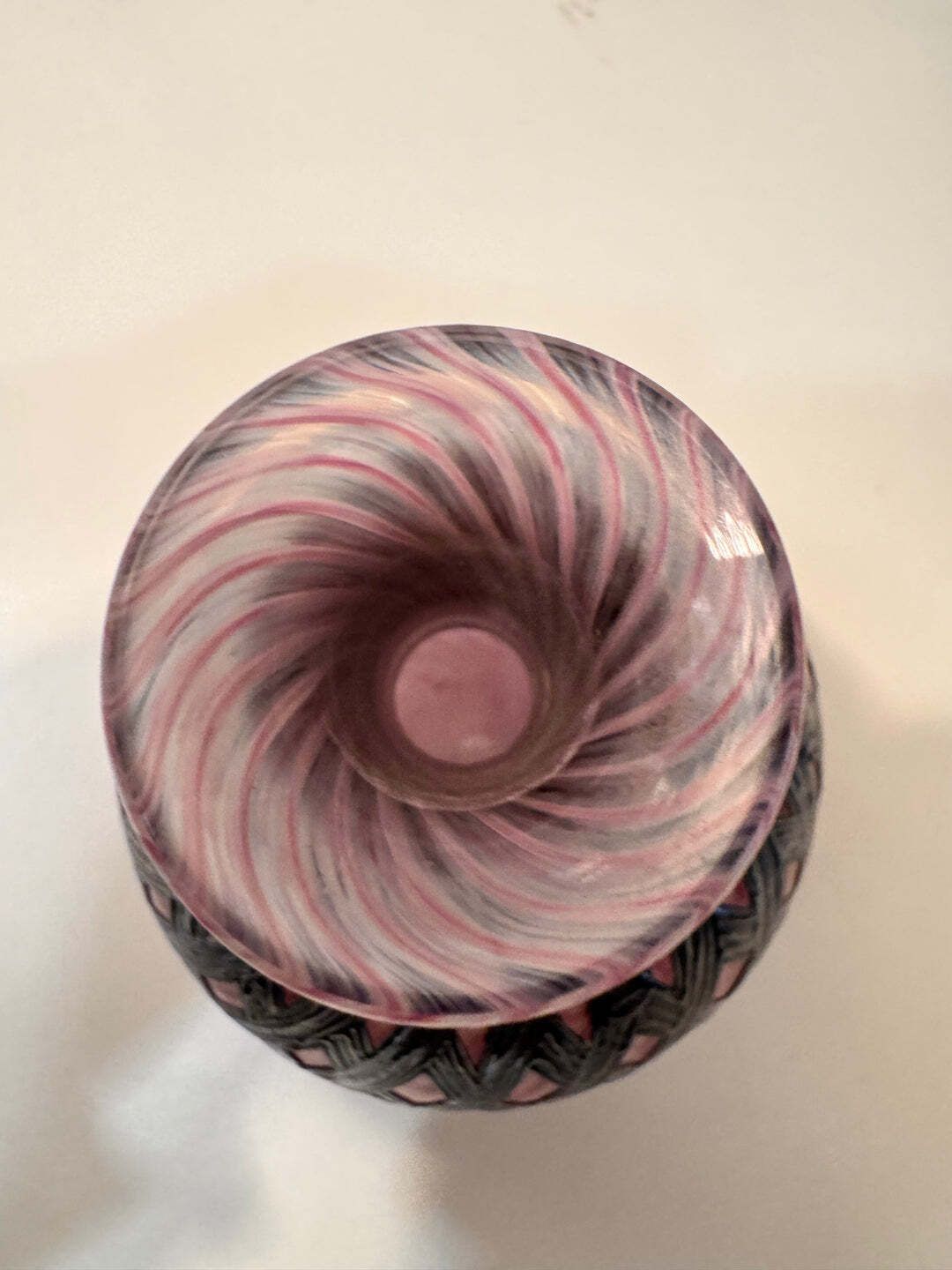 Vintage Sileda Ltd Silver Overlay Art Deco Style Hand Blown Pink Glass Perfume Bottle With Stopper photo buy