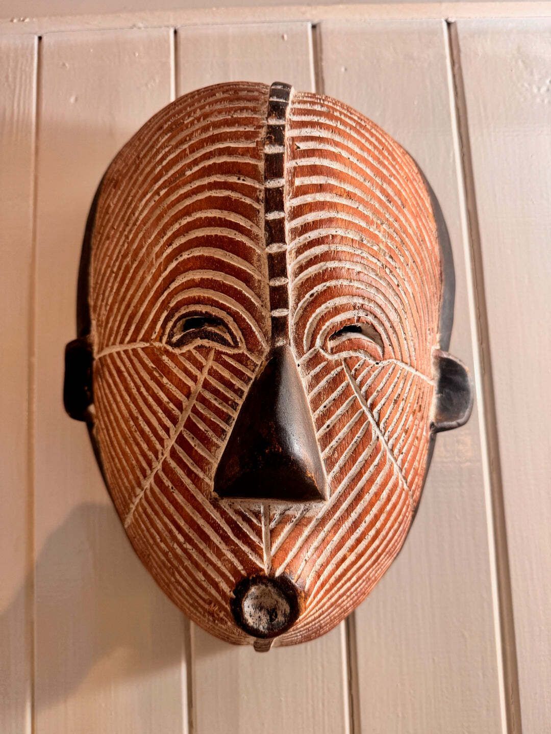 Hand Carved Songye Kifwebe Mask From The Democratic Republic Of The Congo.