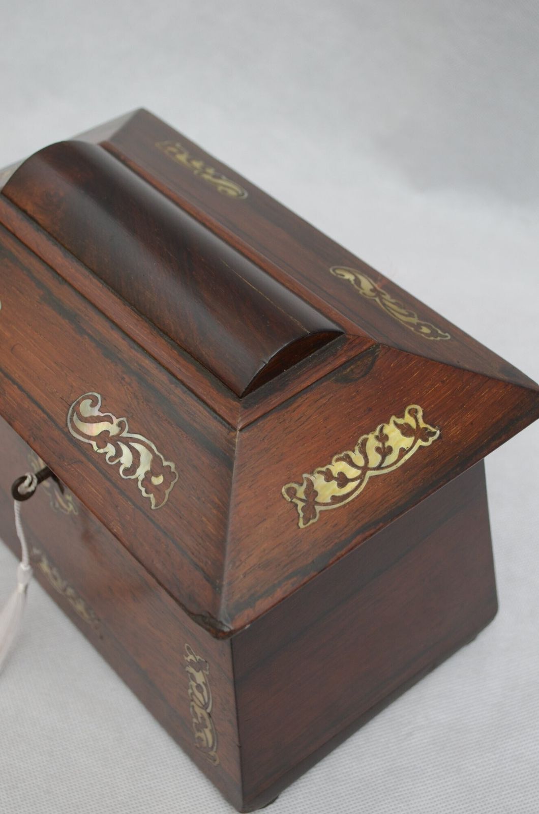 Regency Rosewood Sarcophagus Jewellery Box Tea Caddy photo Home Decor