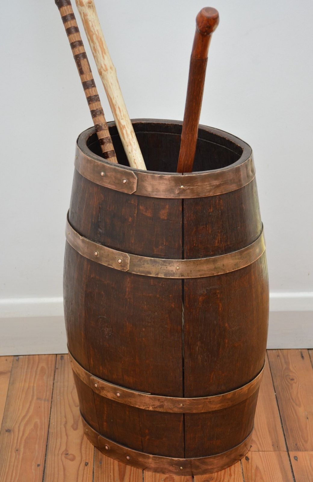 Victorian Oak Country House Coopered Barrel Umbrella Stand photo buy