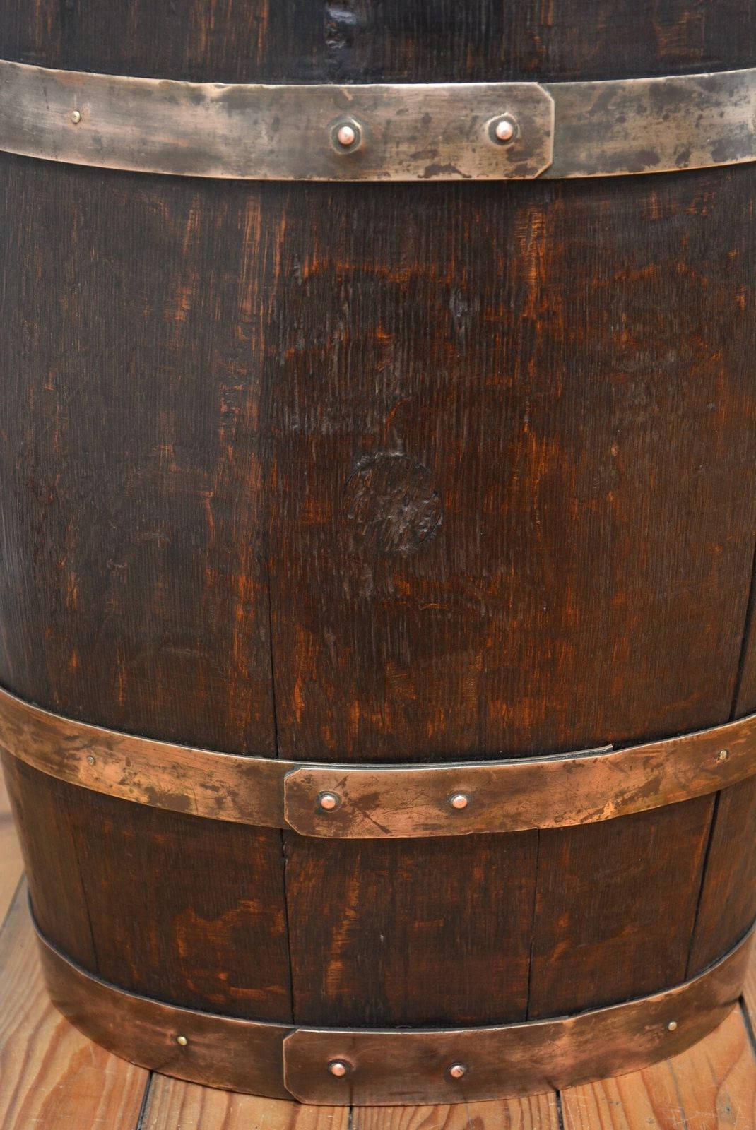 photo for sale Victorian Oak Country House Coopered Barrel Umbrella Stand