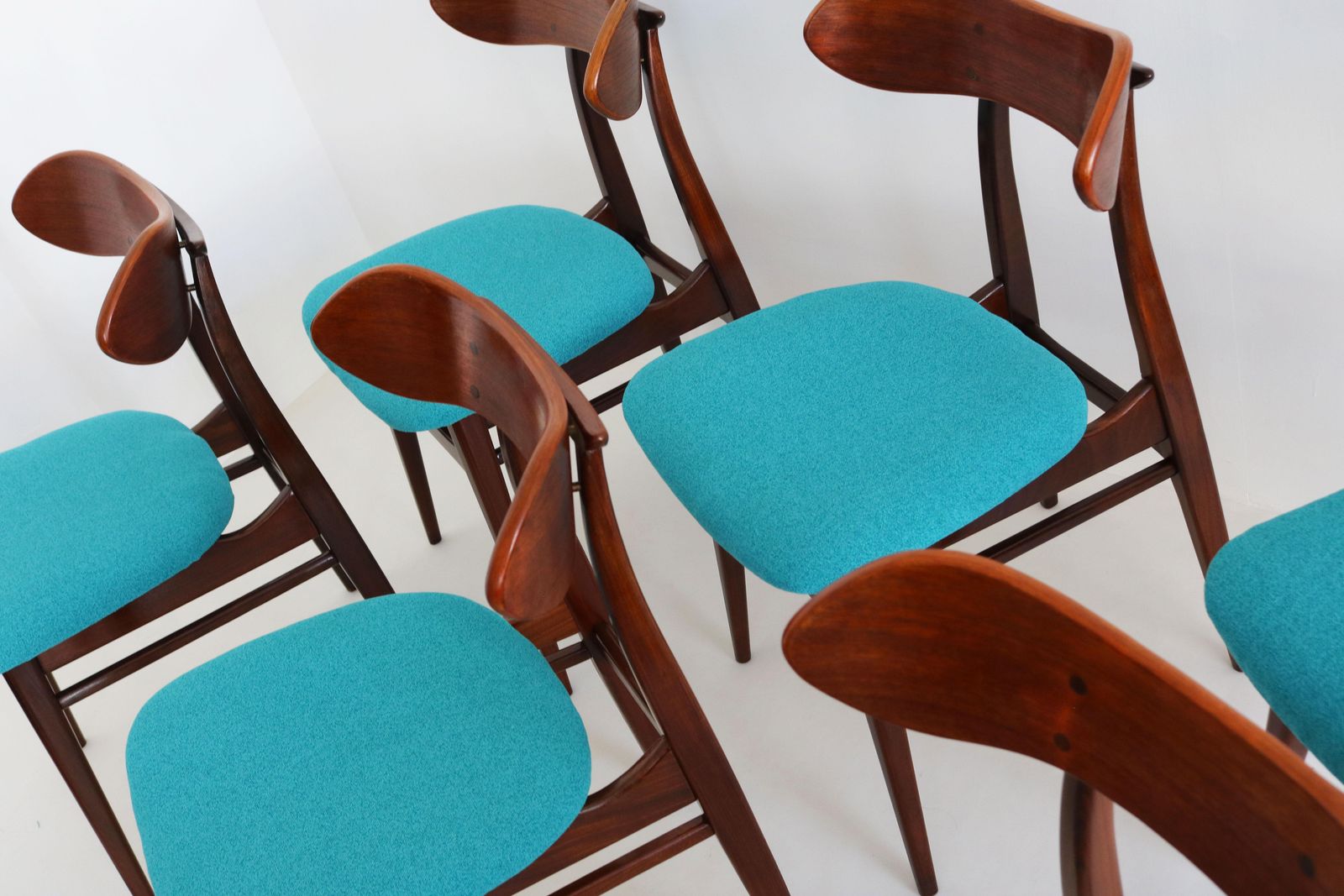 Ensemble de 6 chaises de salle à manger Kastrup, par Louis van Teeffelen, design néerlandais, années 1950 photo Mobilier