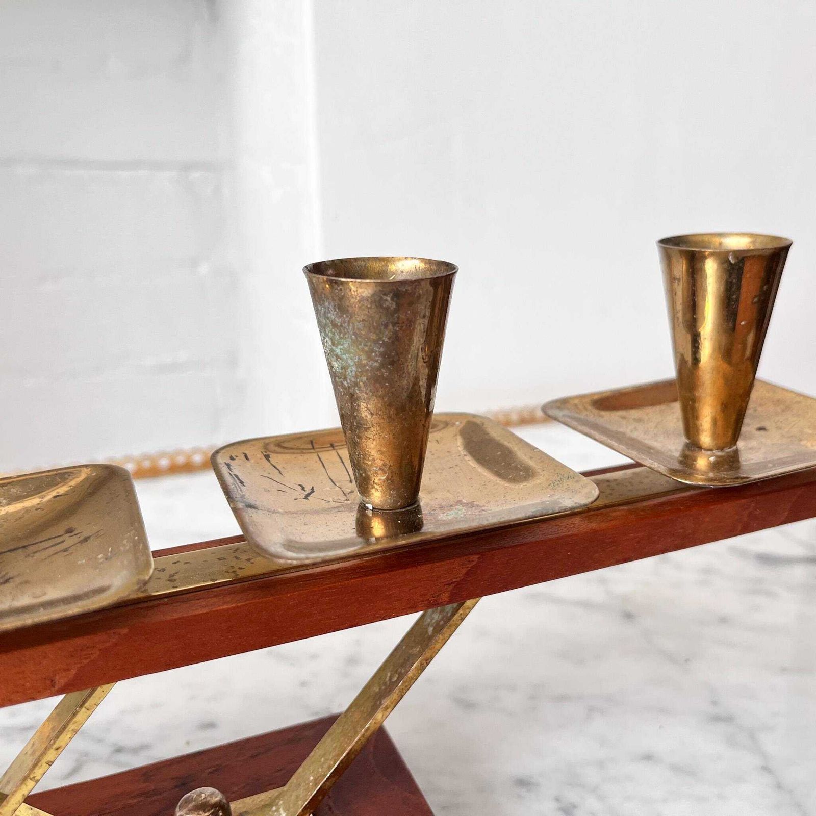 Mid Century Gilt Candlestick, 21st Century photo buy