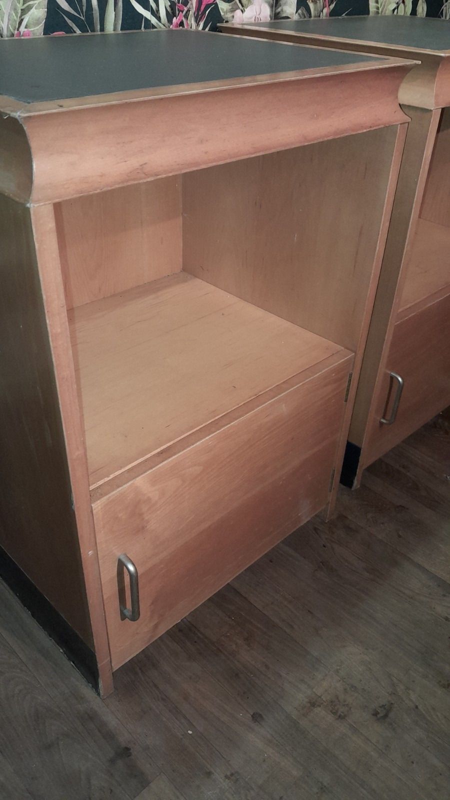 photo vinterior Pair Of Large Mid Century Modern Bedside Cabinets Each With 1 Door