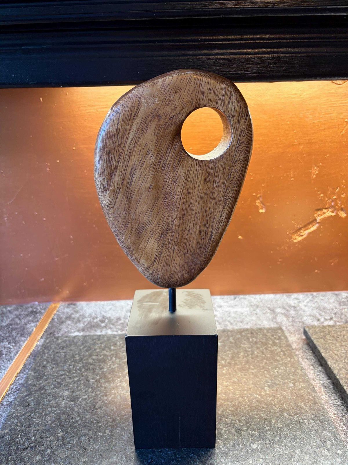160.0 Mid Century Style Abstract Wooden Sculpture, Referred To As A Teardrop photo