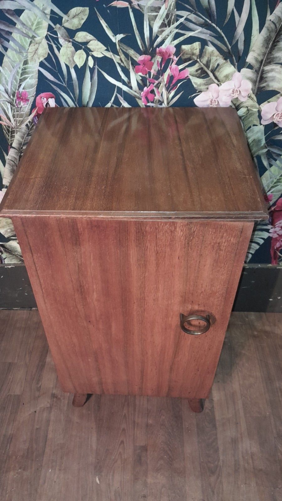 Stylish Mid Century 1 Door Bedside Cabinet With Original Handle. photo Furniture