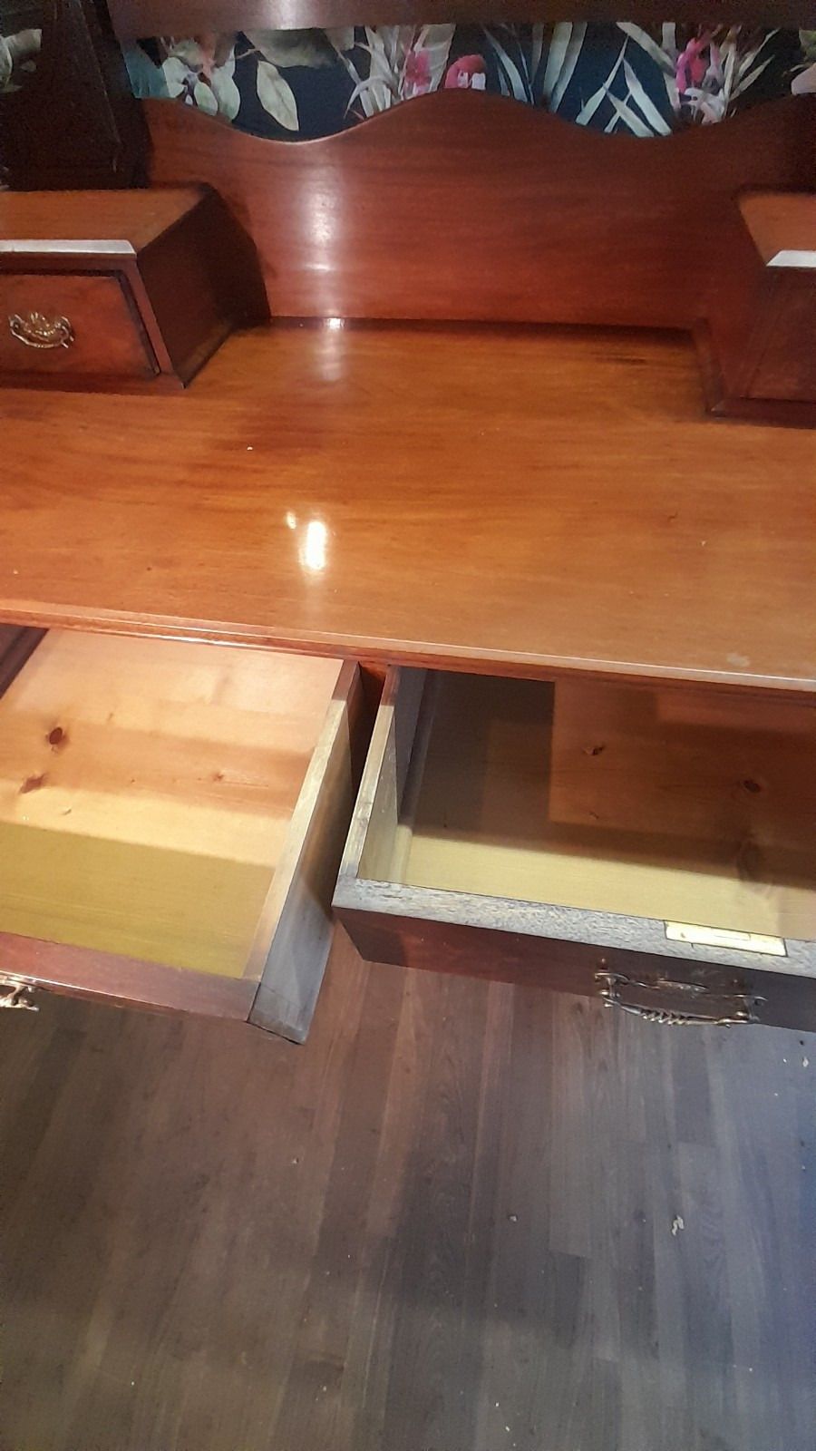 photo buy A Flame Mahogany Edwardian Chest Of 2 Drawers/Dressing Table,Original Handles