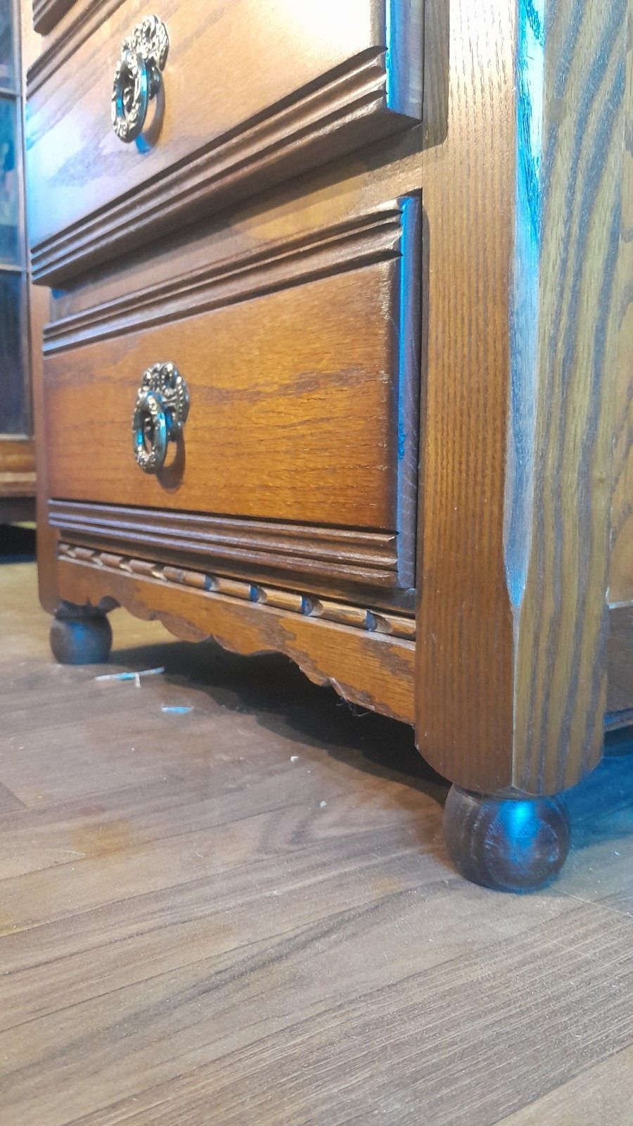 Old Charm 3 Drawer Chest Of Drawers/Lamp Table/Bedside Tables photo vintage