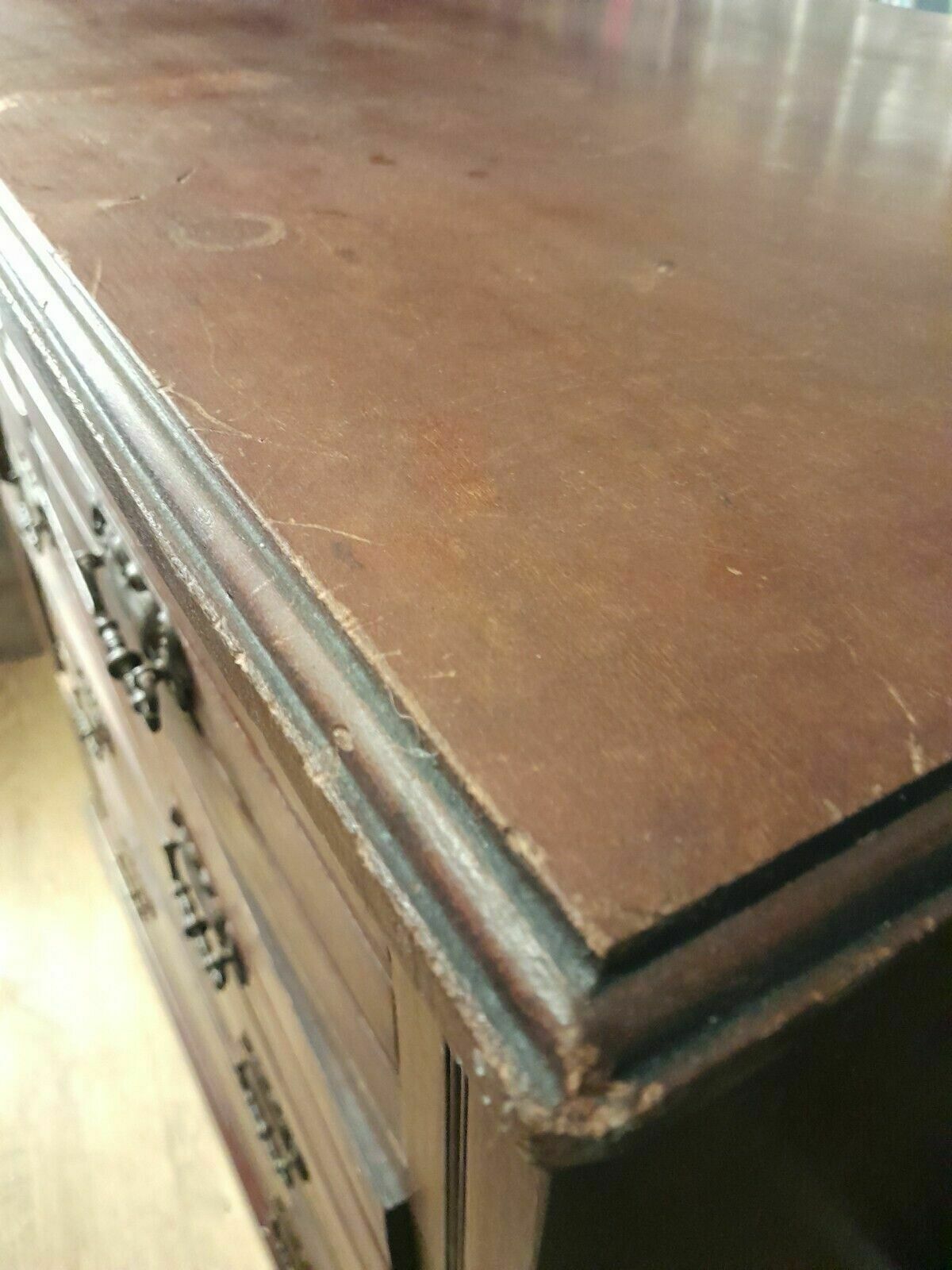 Antique Tall Chest Of 2 Short Over 3 Long Drawers photo for sale
