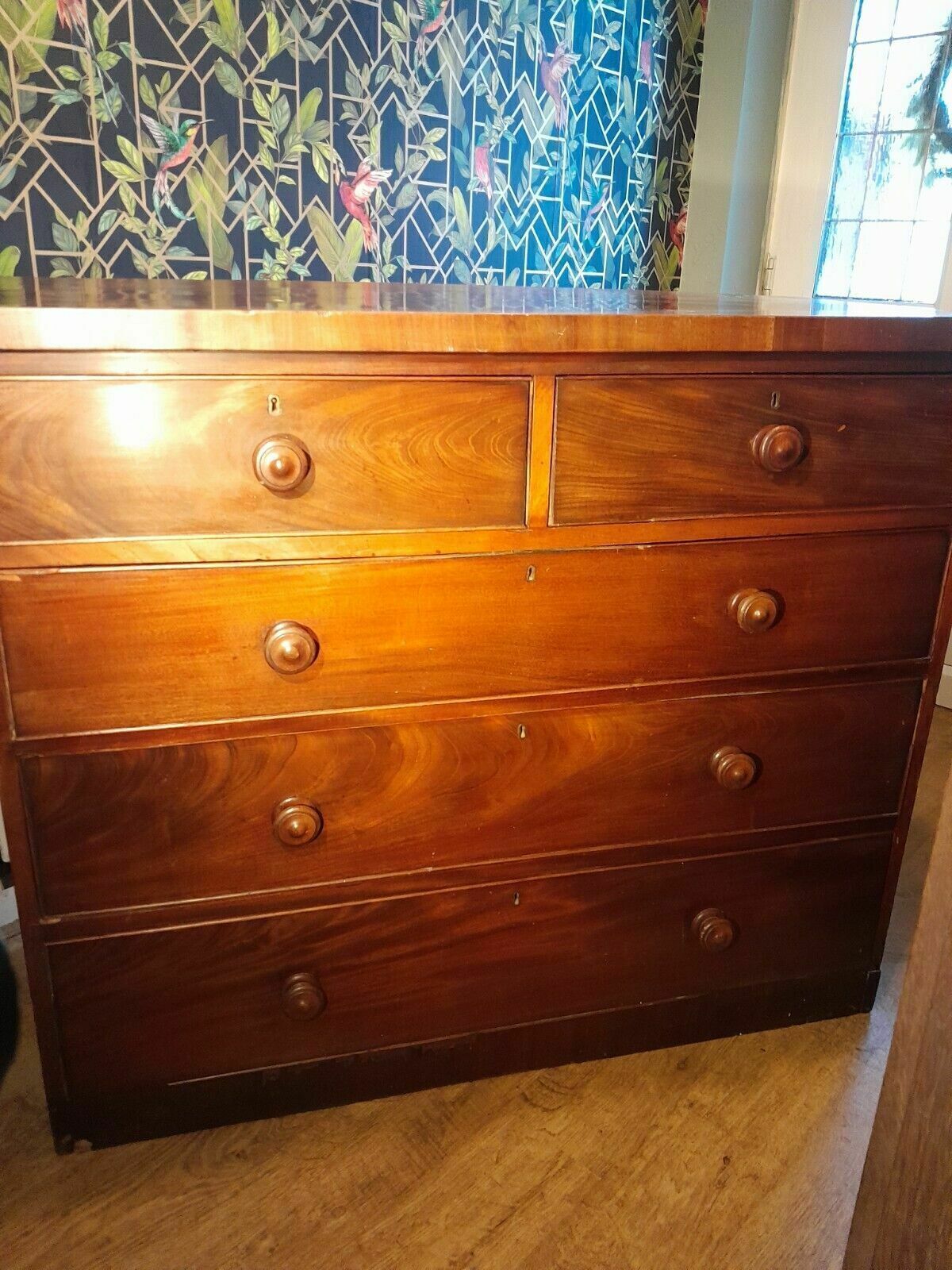 Large Victorian Chest Of 2 Short Over 3 Long Drawers photo buy