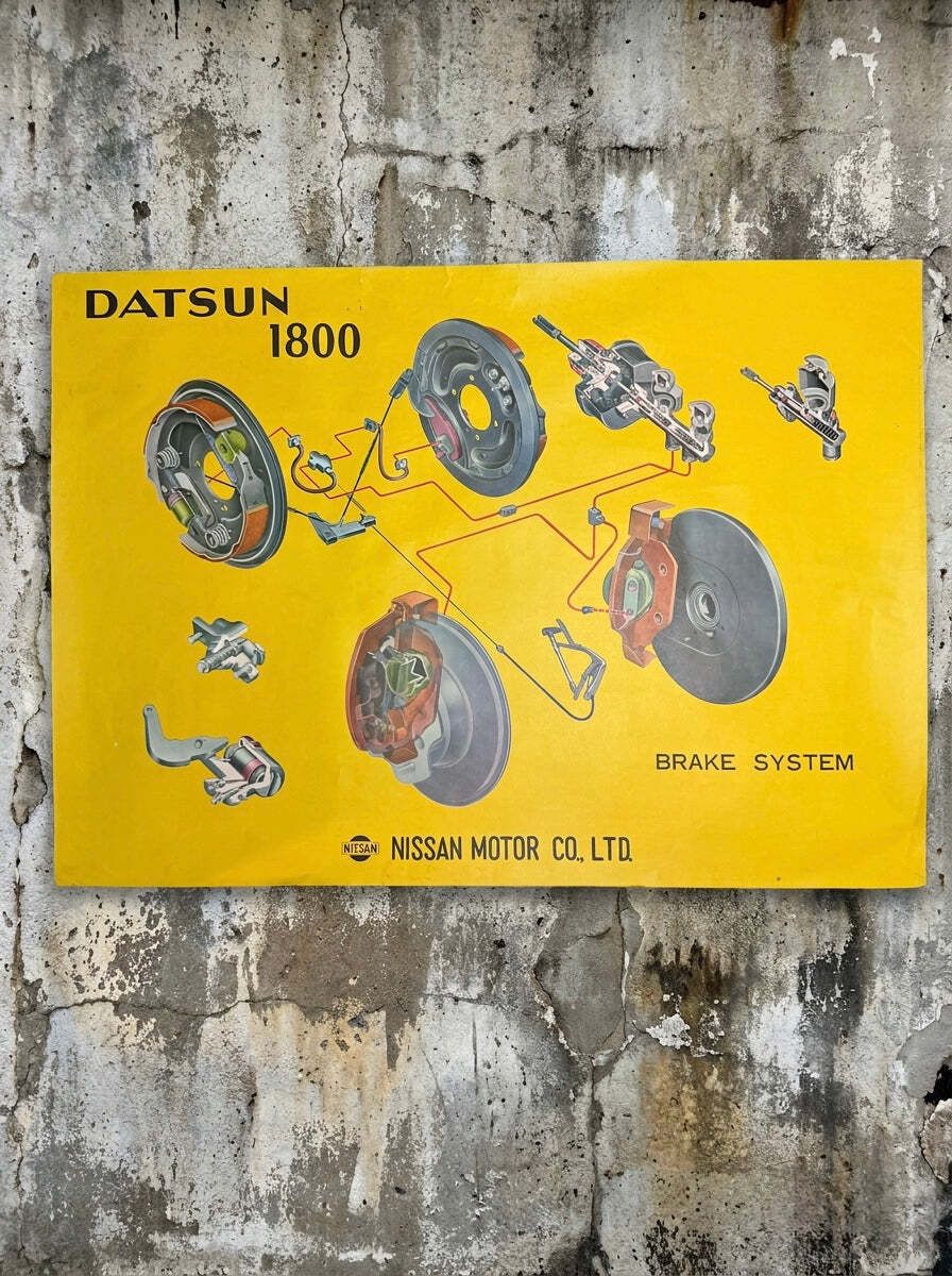 1960s Datsun 1800 Dealership Poster photo furniture