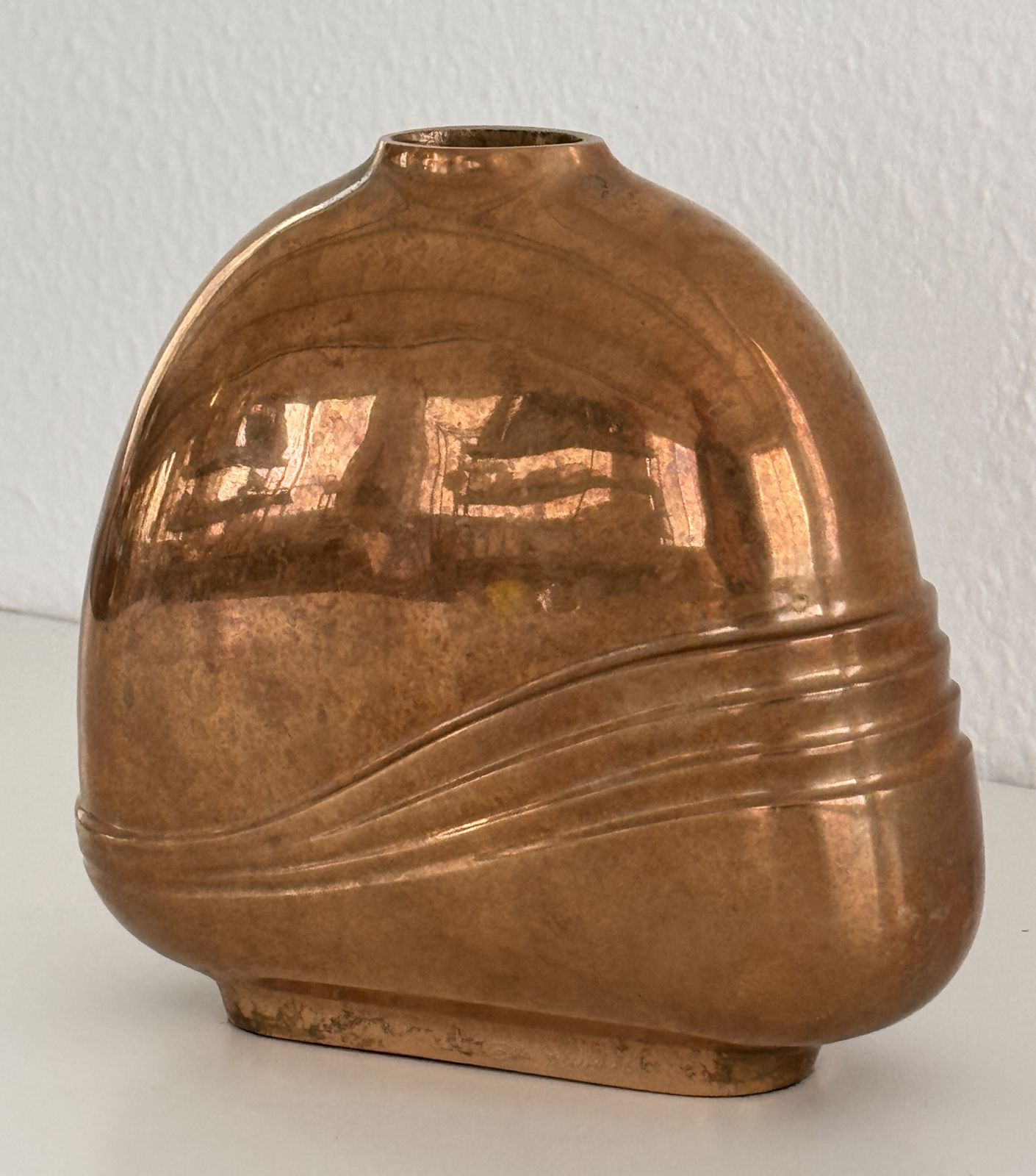 Esa Fedrigolli Signed Bronze Vase, Italy, 1970s photo for sale
