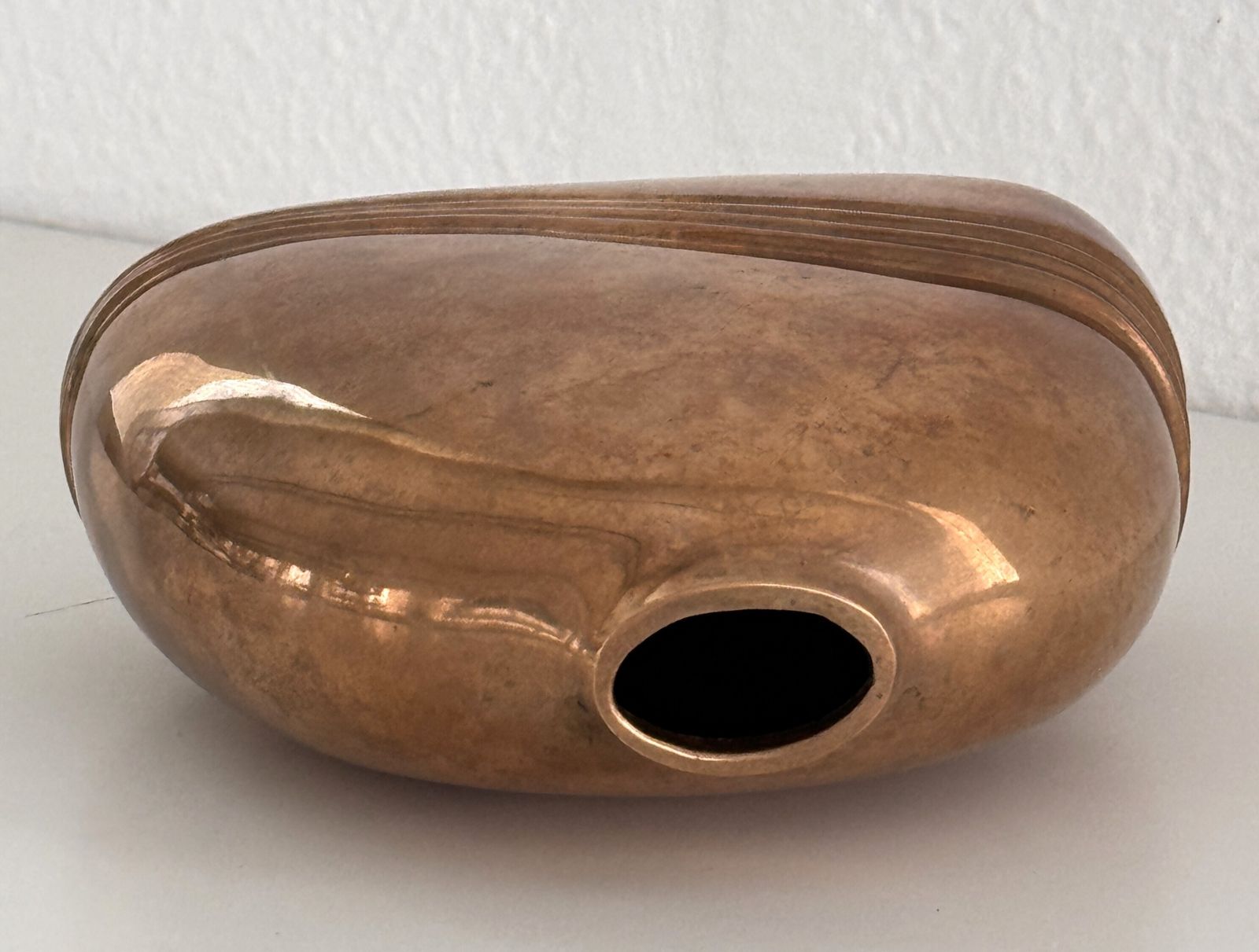 Esa Fedrigolli Signed Bronze Vase, Italy, 1970s photo buy