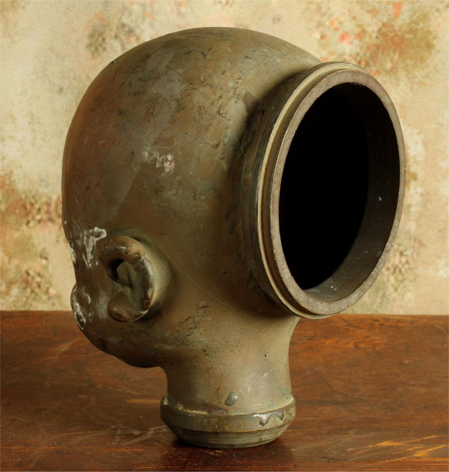 photo vinterior Vintage Doll Head Mould. Large French Copper Master Suzie. Bella Perpignon.
