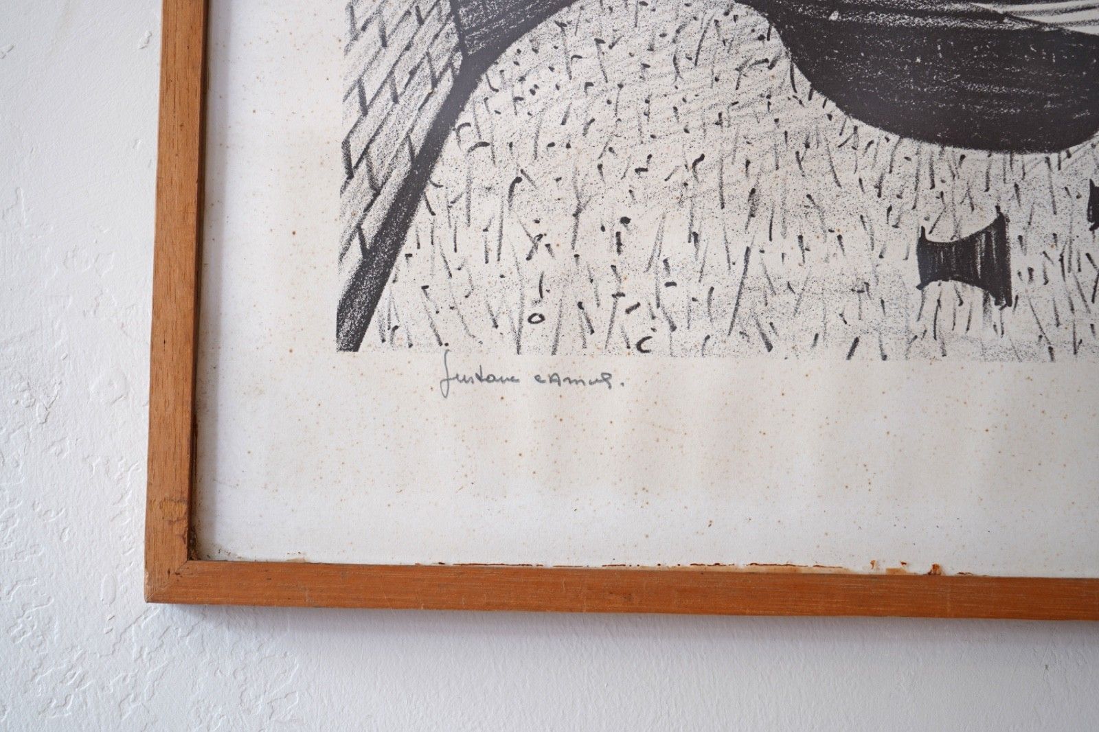 Hand Signed Lithograph Titled Bord De Mer Avec Bateaux By Gustave Camus photo furniture